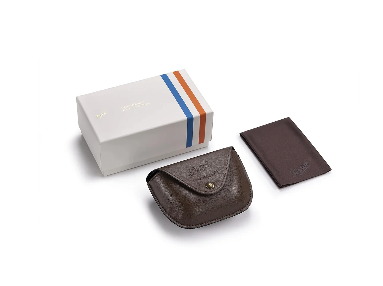 Persol 714sm  54mm Steve McQueen Le Mans Limited Edition White 24K Gold Lens NEW $587 MSRP - Image 4