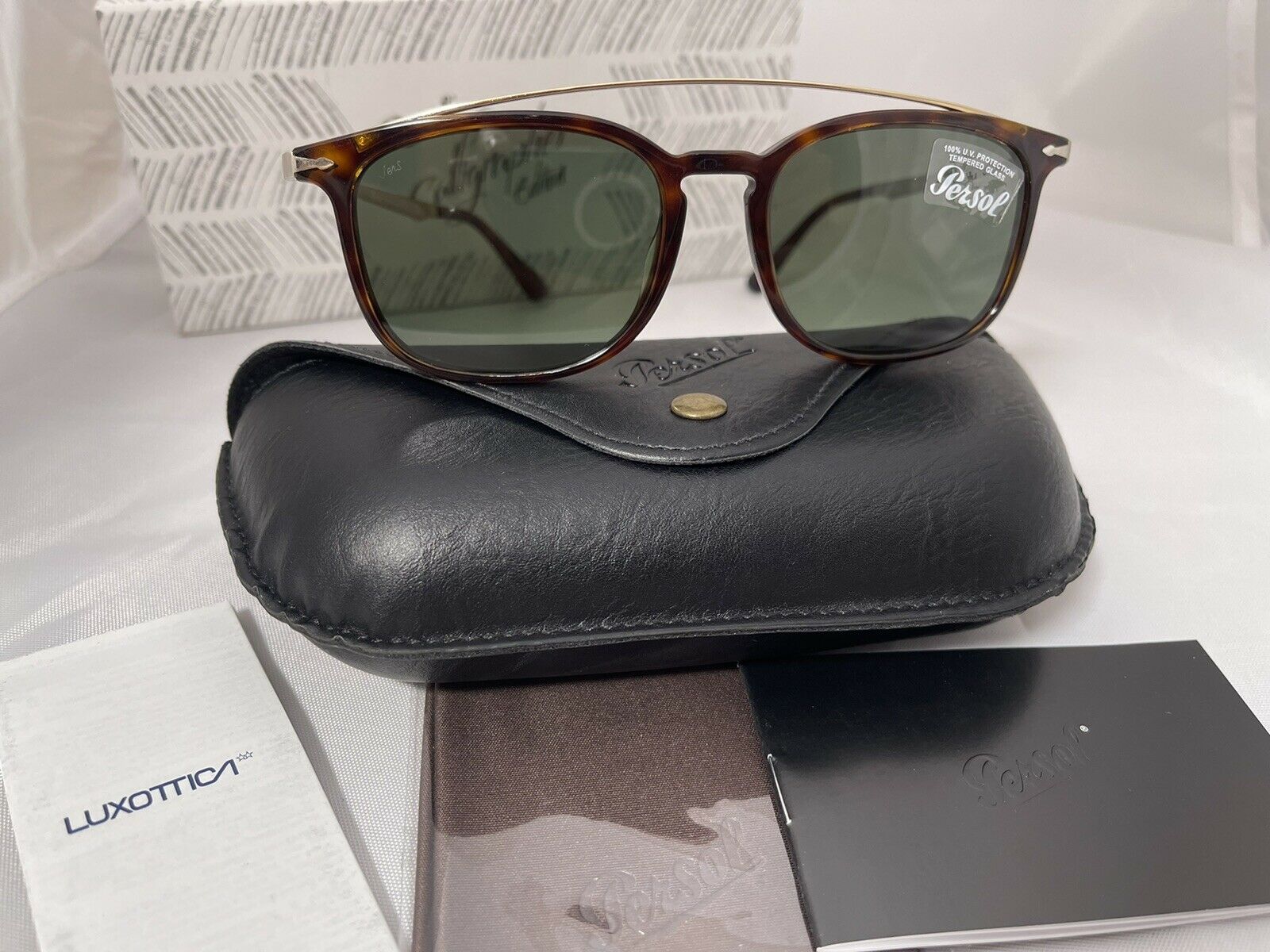 PERSOL Double Bridge Sunglasses PO3173-S 24/31 54mm Calligrapher Edition - Image 3