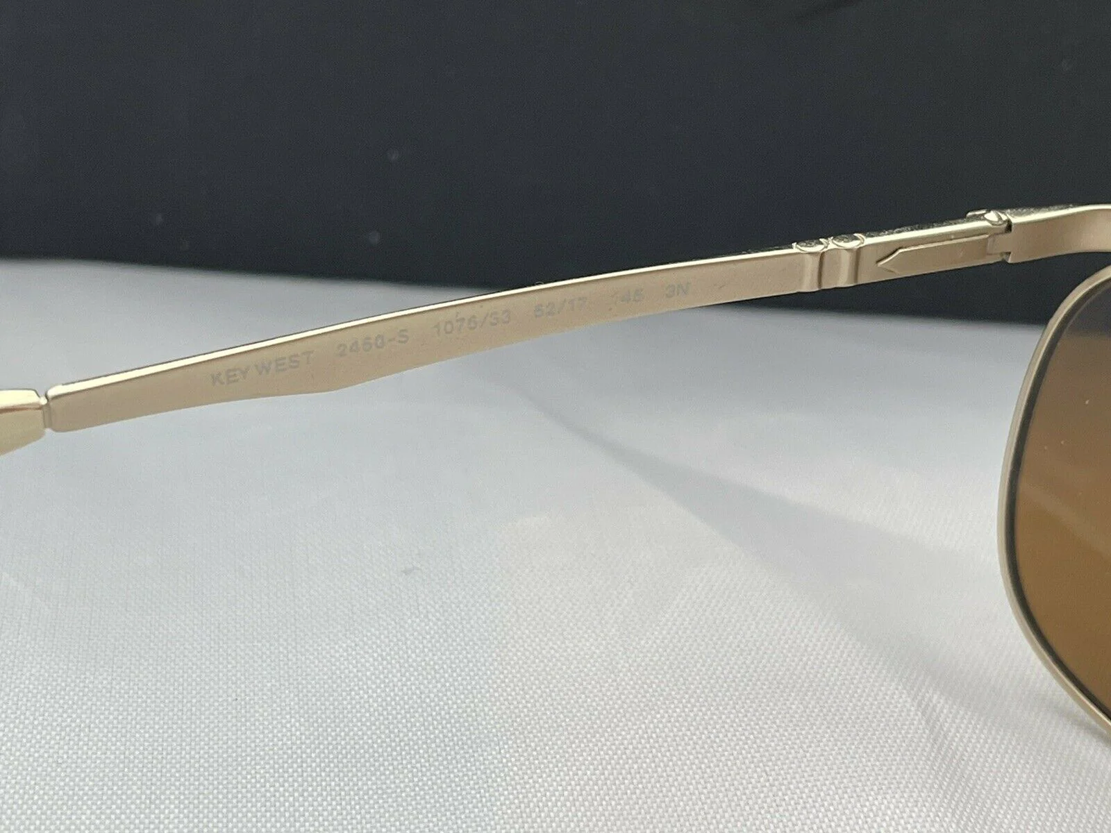 PERSOL Key west PO2458S 107633 Gold Rectangle Men's 62 mm Sunglasses - Image 4
