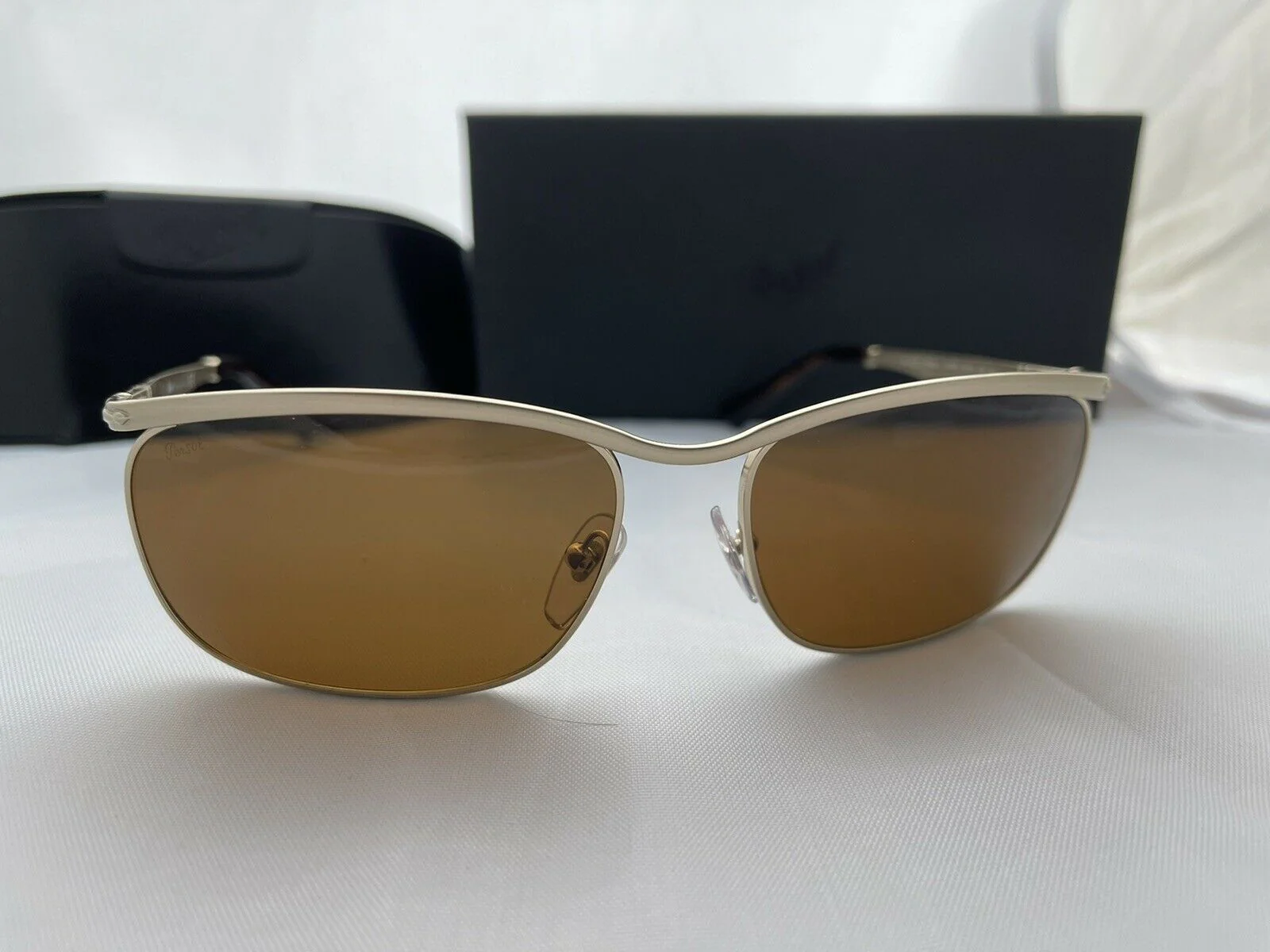 PERSOL Key west PO2458S 107633 Gold Rectangle Men's 62 mm Sunglasses - Image 7