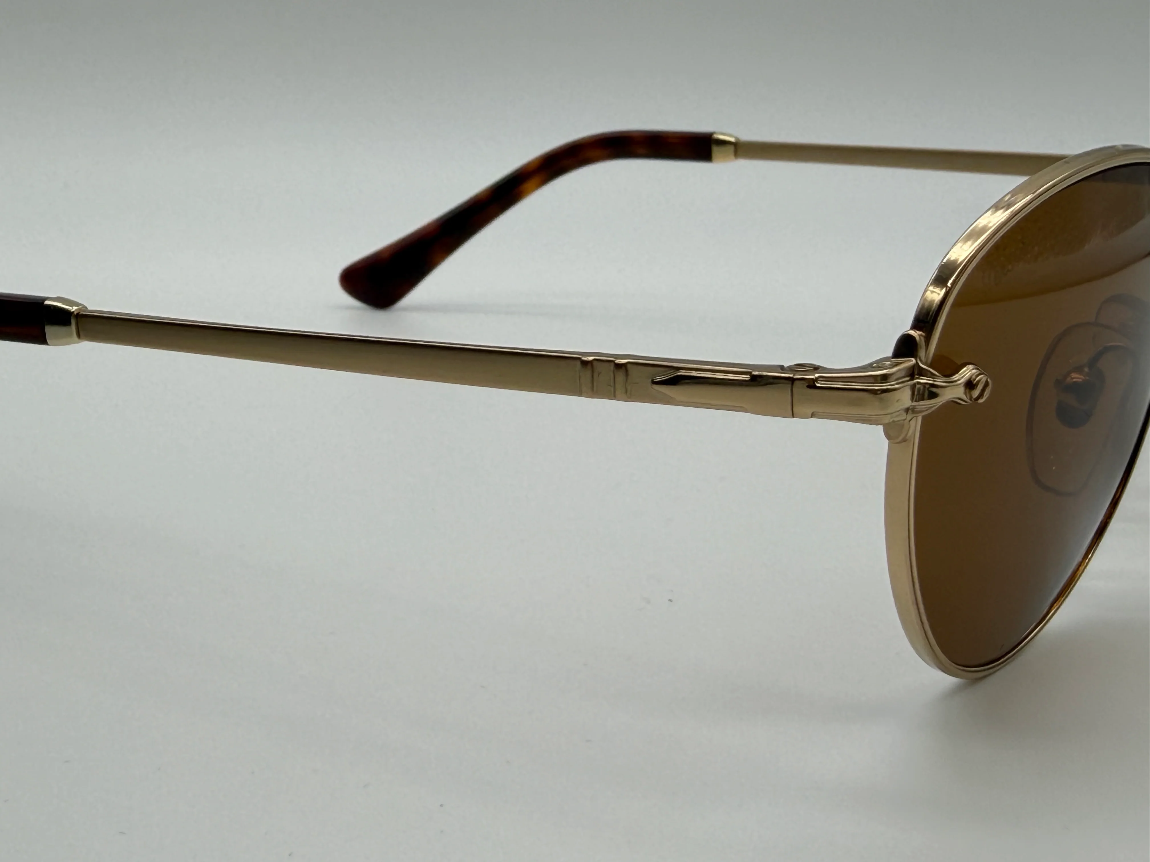 Persol PO 2491 49mm 1142 33 Gold / Brown Crystal Itlay NEW - Image 7