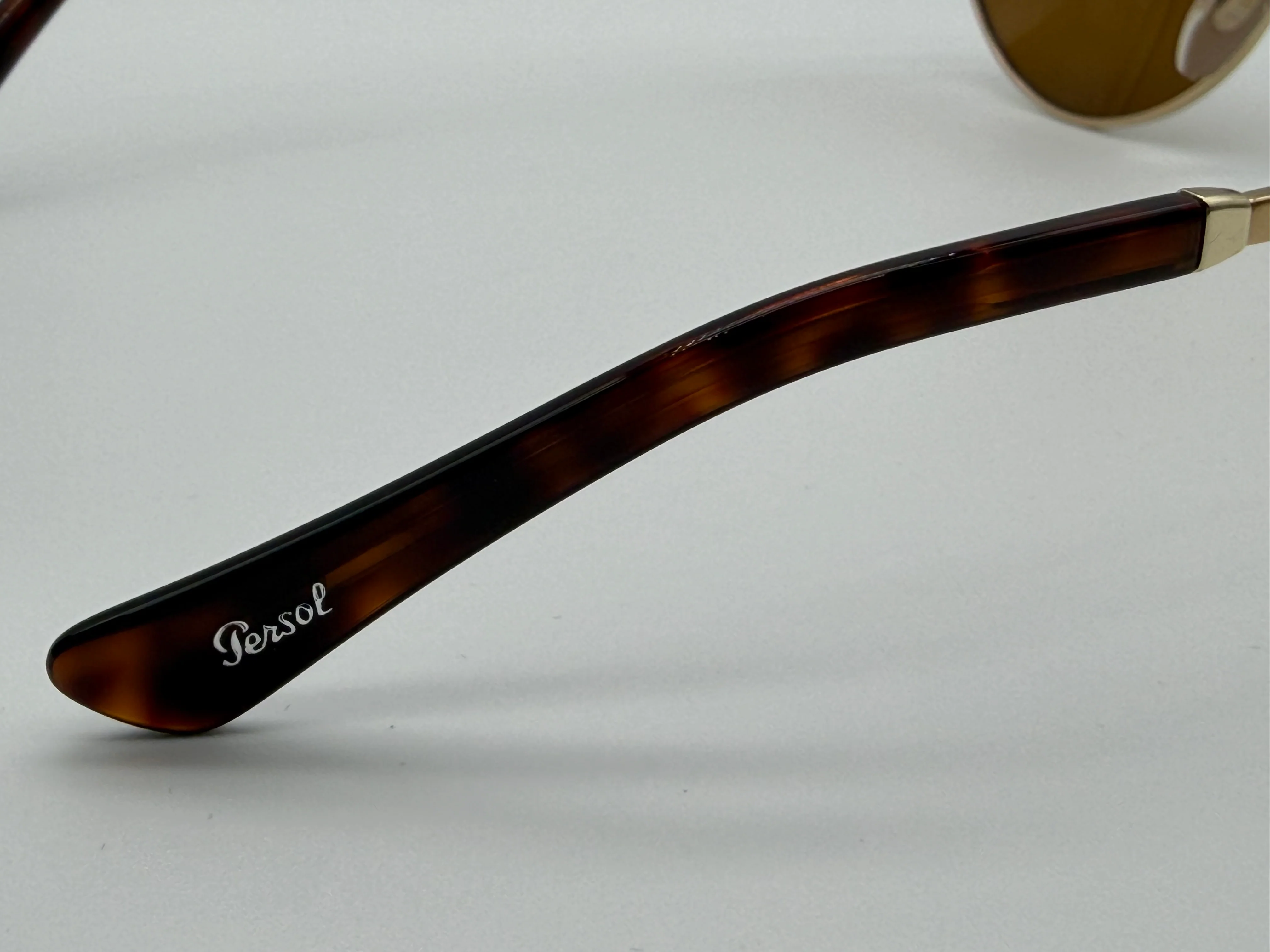 Persol PO 2491 49mm 1142 33 Gold / Brown Crystal Itlay NEW - Image 8