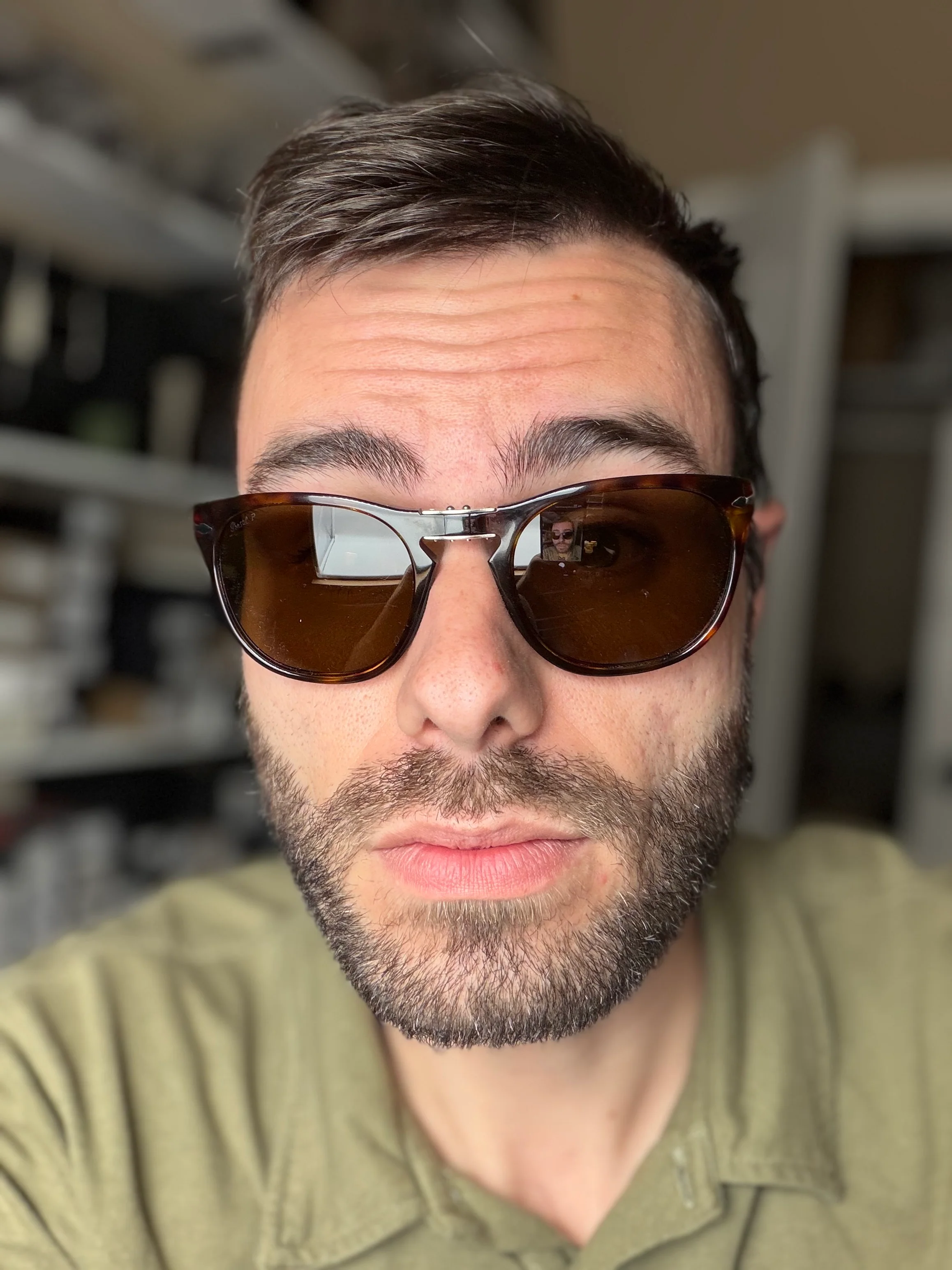 Persol PO 3028 52mm Folding Havana / Brown Polarized 24 / 57 Italy Preowned - Image 11