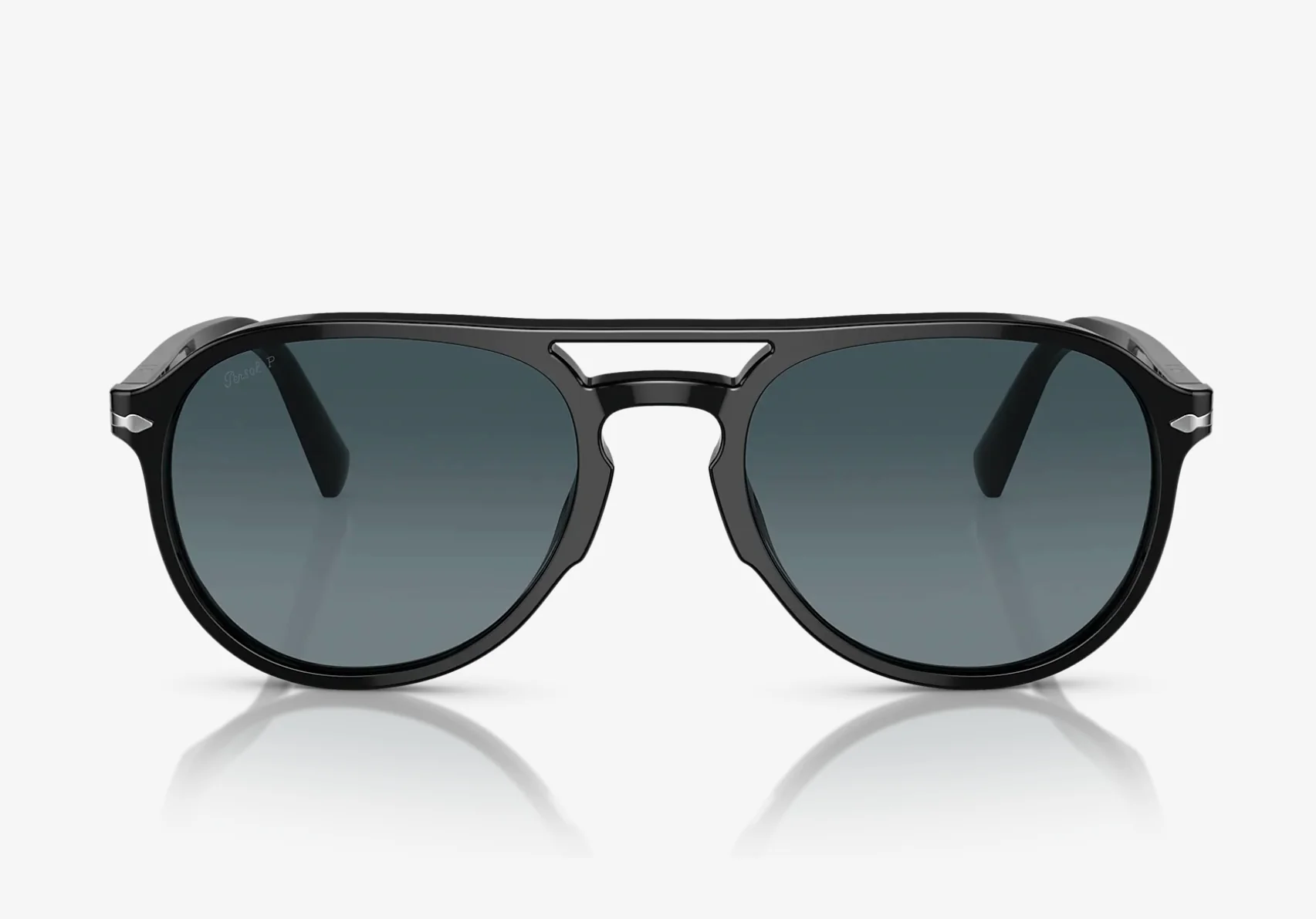 Persol PO 3235S Black Light Blue Gradient Polarized 56mm NEW - Image 3