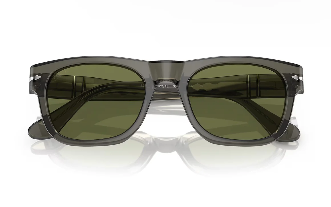 Persol PO 3269 54mm Opal Smoke / Light Green 11034E Italy NEW - Image 3