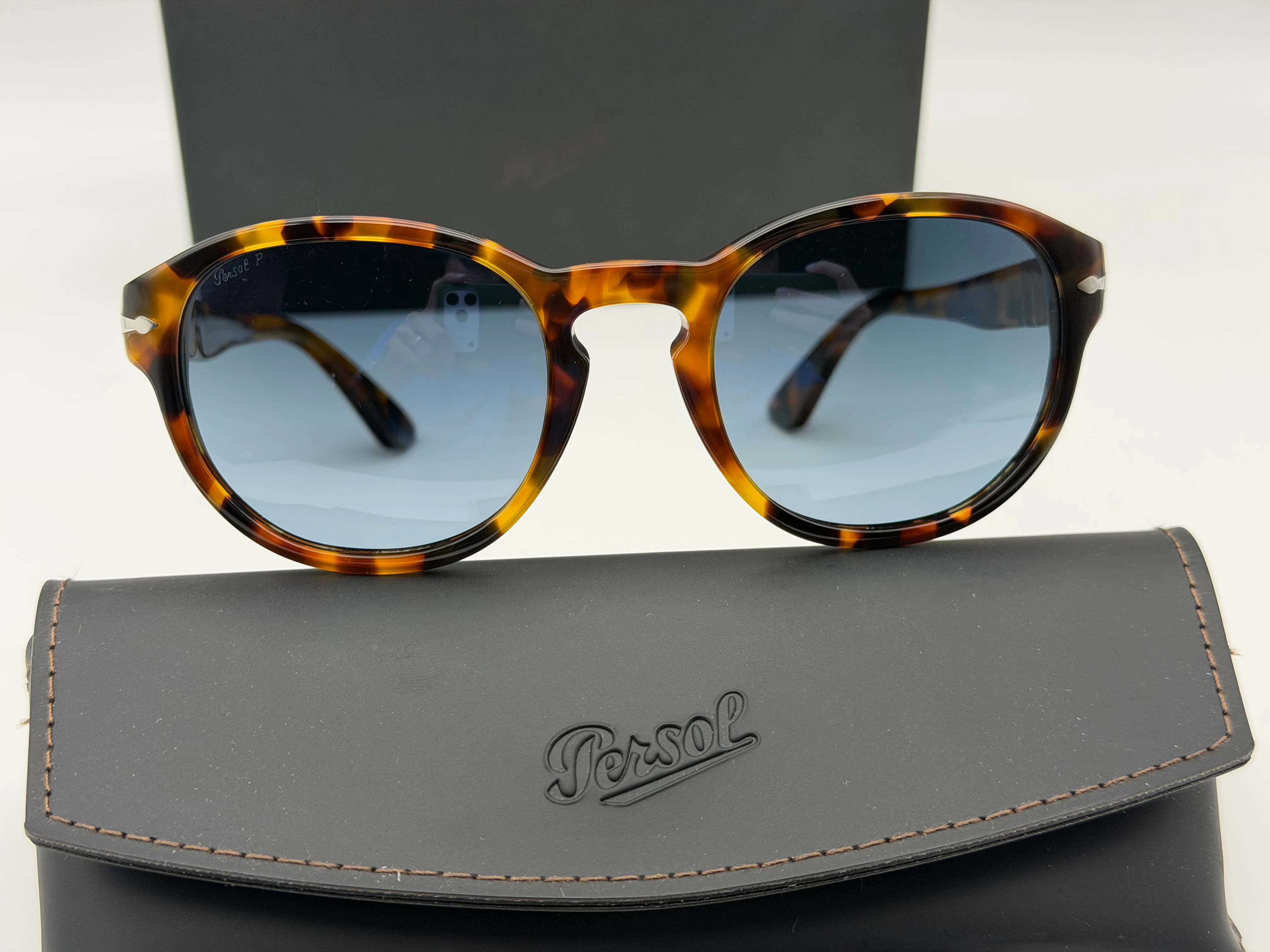 Persol PO 3304s 53mm Madreterra / Blue Gradient Polarized Glass Italy NEW - Image 4
