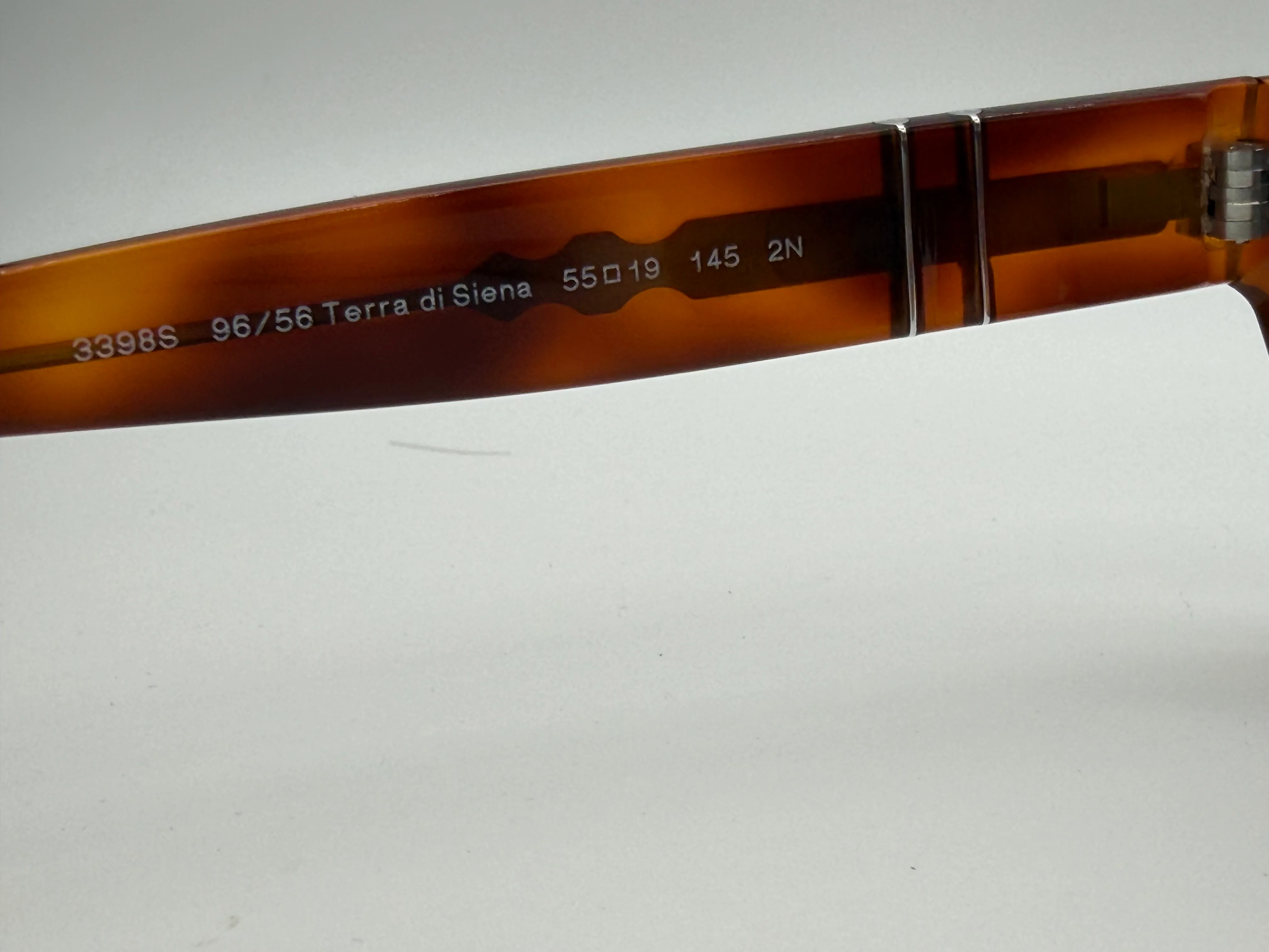 Persol PO 3398S 55mm Terra Di Siena / Light Blur Crystal 96 / 56 Italy NEW - Image 9