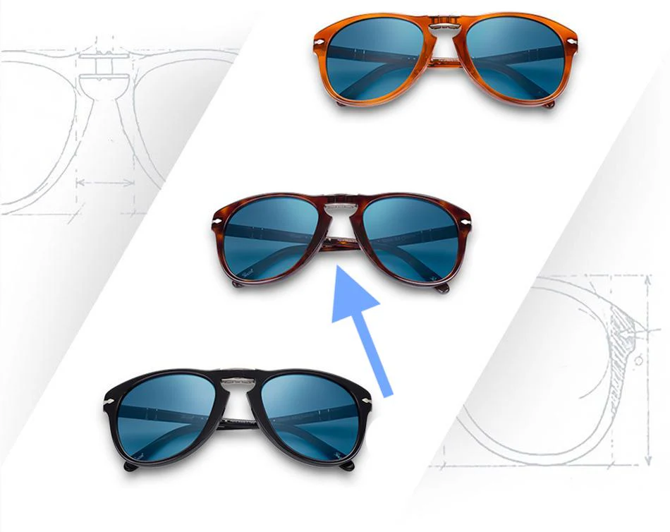 Persol PO 714 SM 54mm 24/56 Blue Havana Special Edition Steve McQueen Sunglasses PREOWNED - Image 18