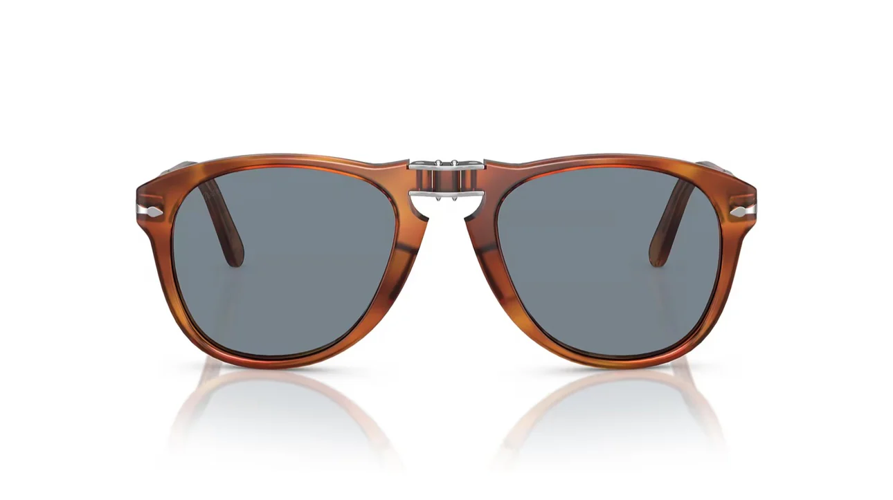 Persol PO 714 SM Steve McQueen 54mm Terra Di Siena / Light Blue Dark Blue 096/56 Italy NEW - Image 4
