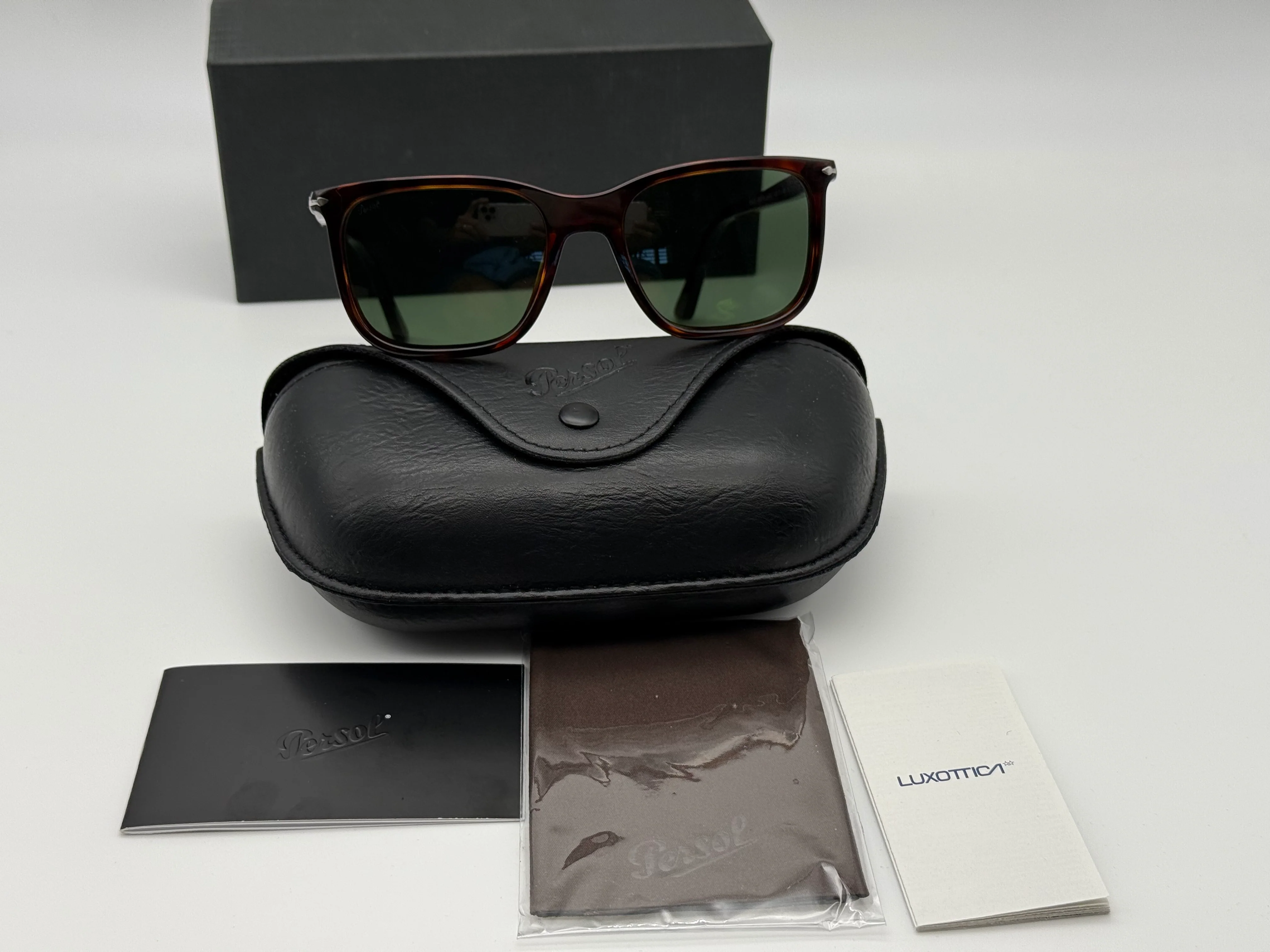 Persol Renzo 53mm PO 3357 Havana Green 24 / 31 Italy NEW - Image 3