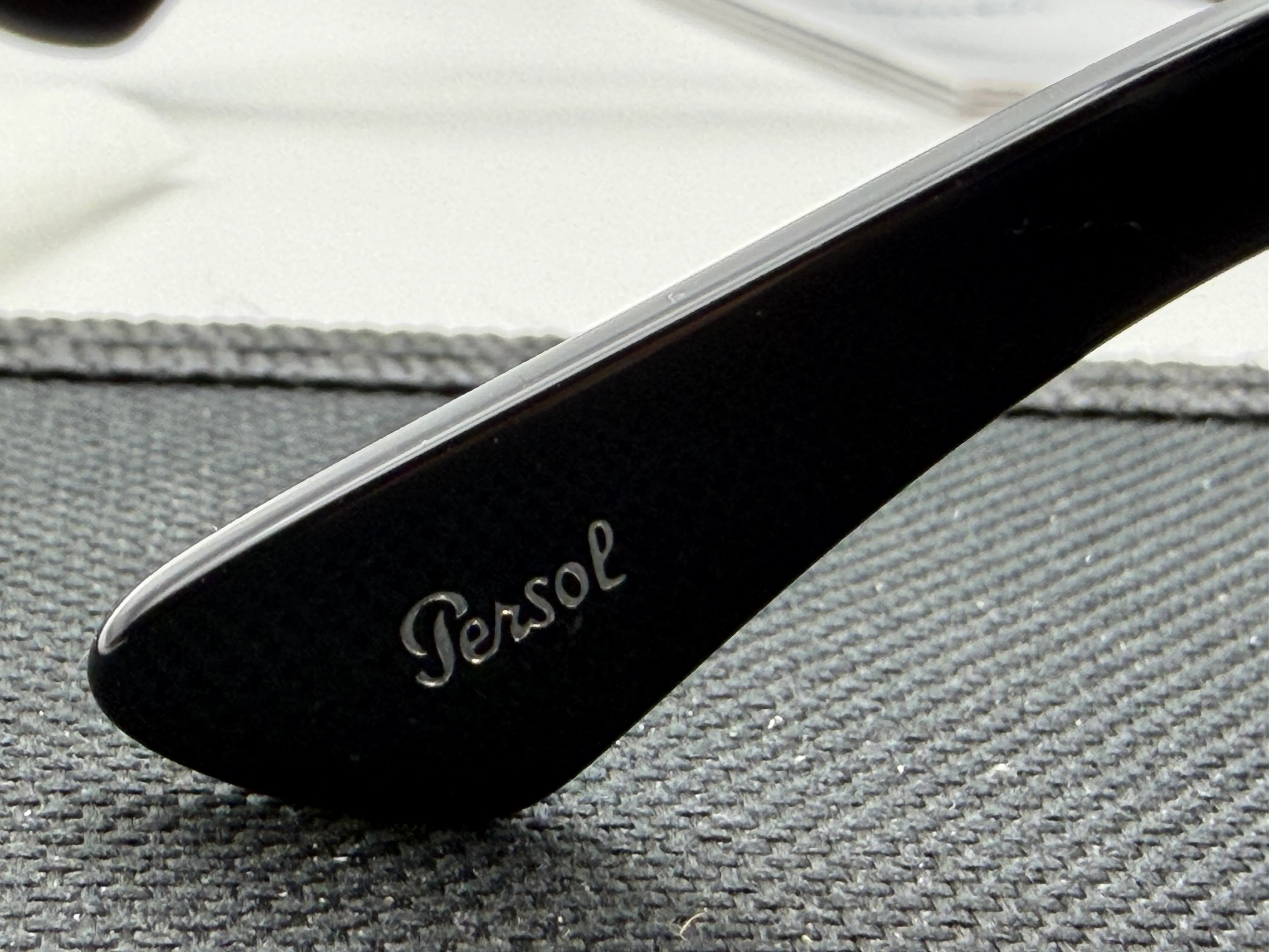 Persol Vincent 56mm Black / Green 95 / 31 Italy NEW - Image 4