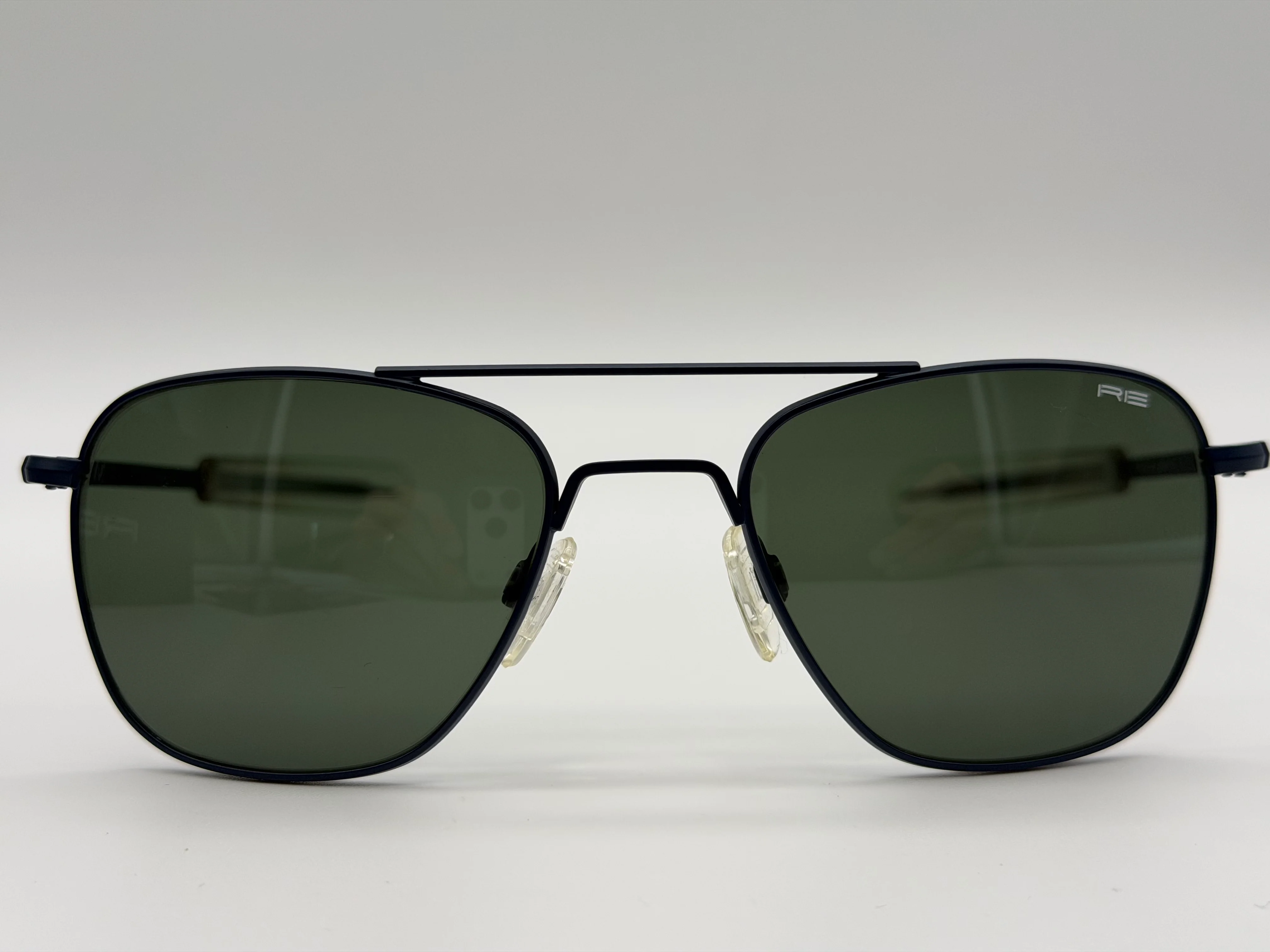 Randolph Engineering x Michael Bastian Aviator 52mm Rare Navy Blue Frames AGX Glass None Polar Lens Preowned - Image 3