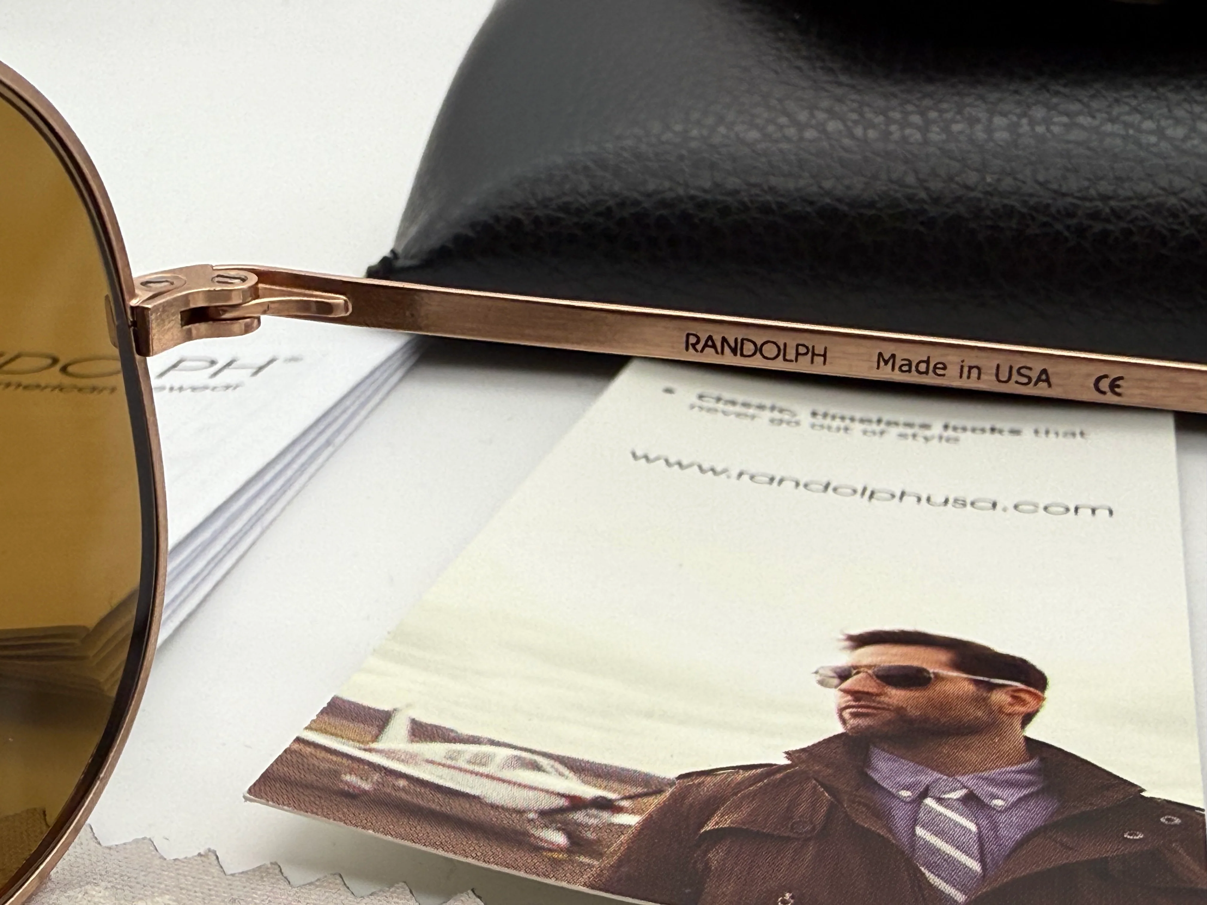 Randolph Engineering x Orvis Collaboration Concorde 57mm Rose Gold Statin / Brown Glass Sky Force USA Made Preowned - Image 4