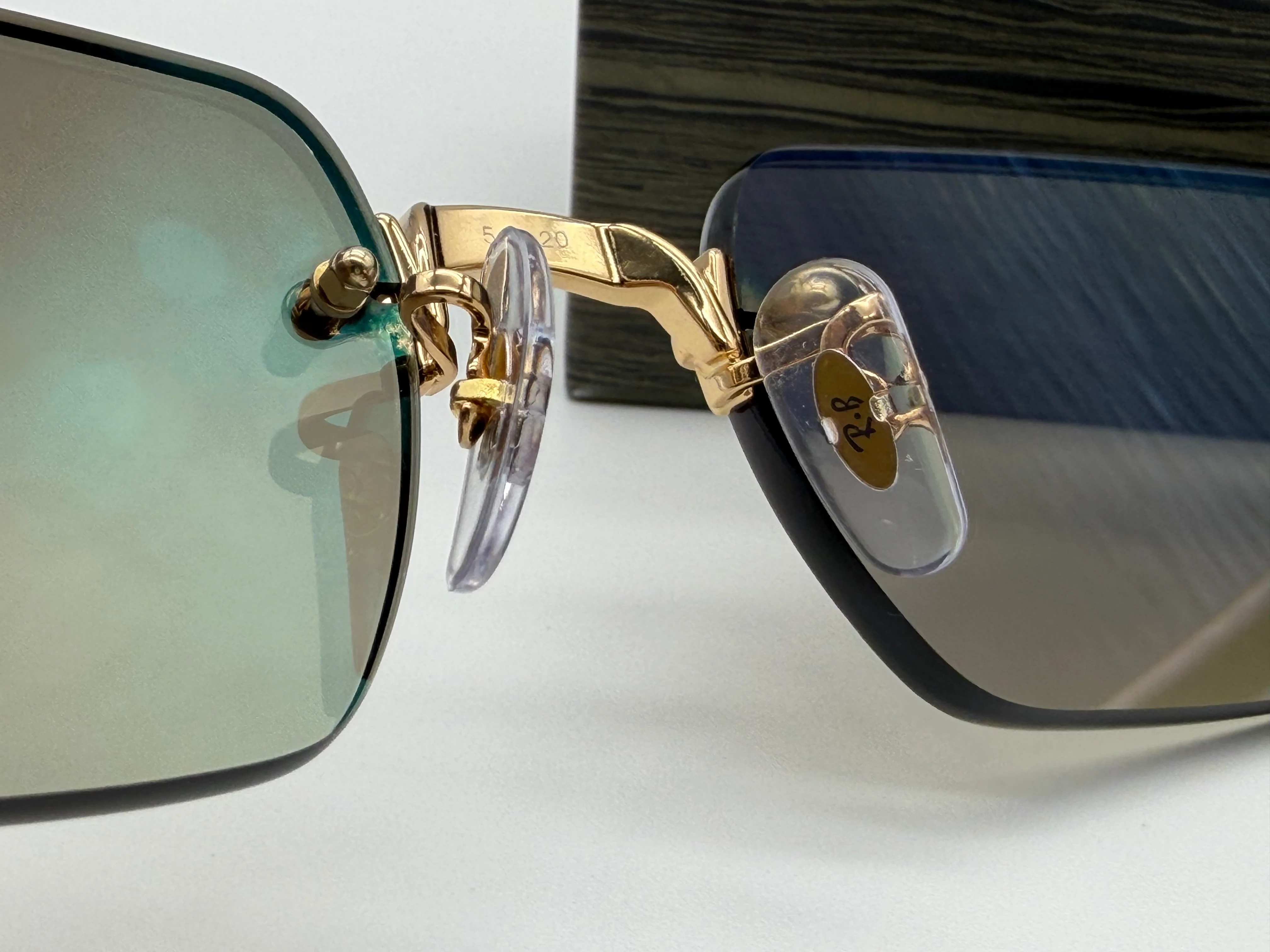 Ray-Ban ASAP Rocky RB 3928 54mm Rimless Gold Metal / brown Mirror Gradient 001 / 71 Open Box - Image 10