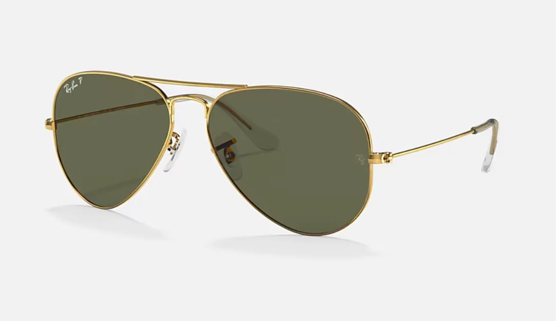 Ray-Ban Aviator 55mm Gold / G-15 Polarized Glass Lens RB 3025 001/58 Italy NEW - Image 2