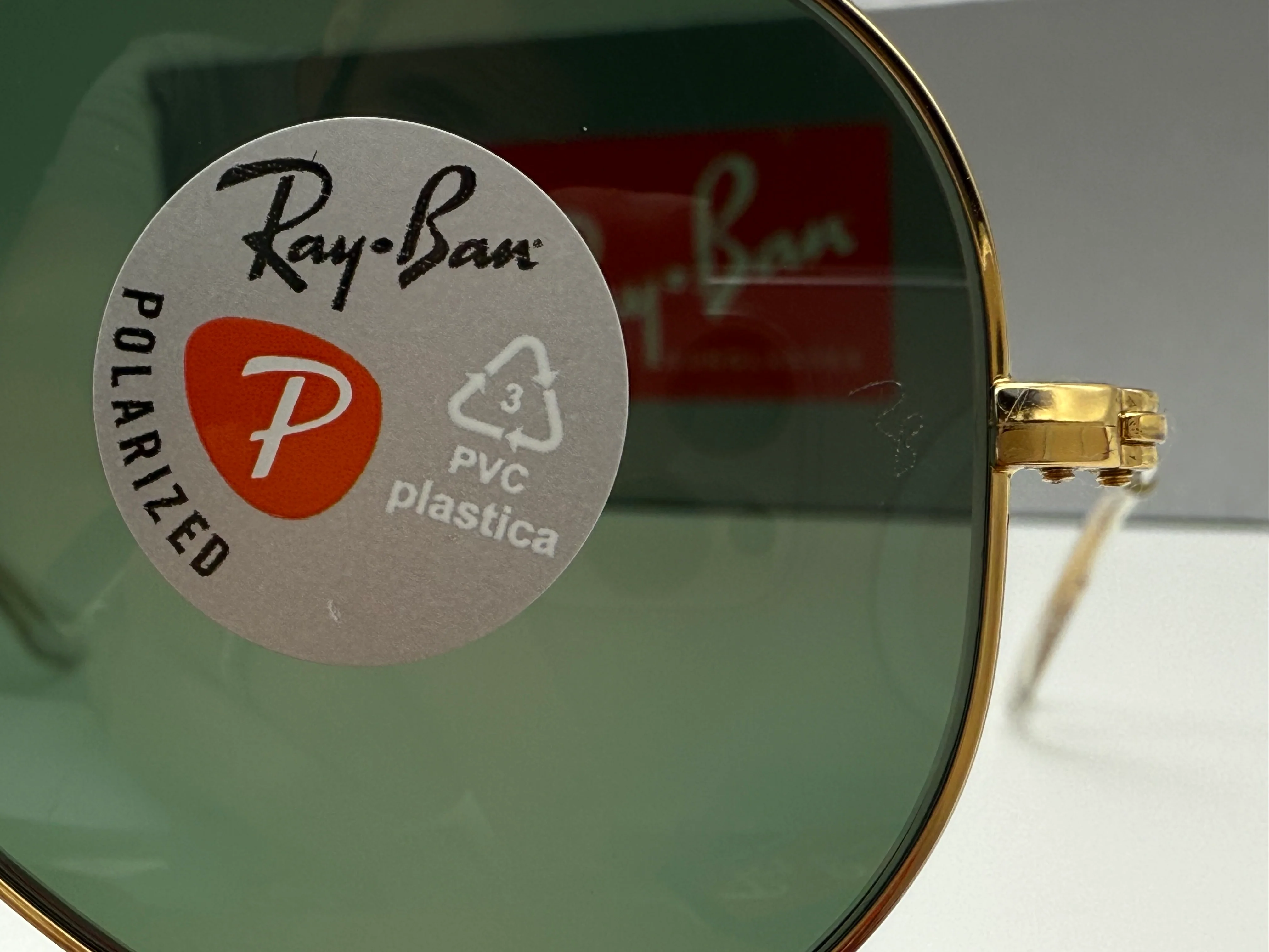 Ray-Ban Aviator 55mm Gold / G-15 Polarized Glass Lens RB 3025 001/58 Italy NEW - Image 6