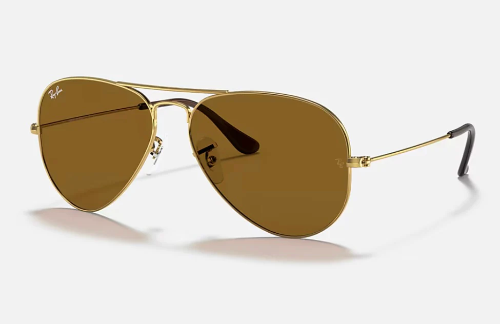 Ray Ban Aviator 58mm B-15 Brown / Gold RB 3025 001/33 Italy NEW - Image 2