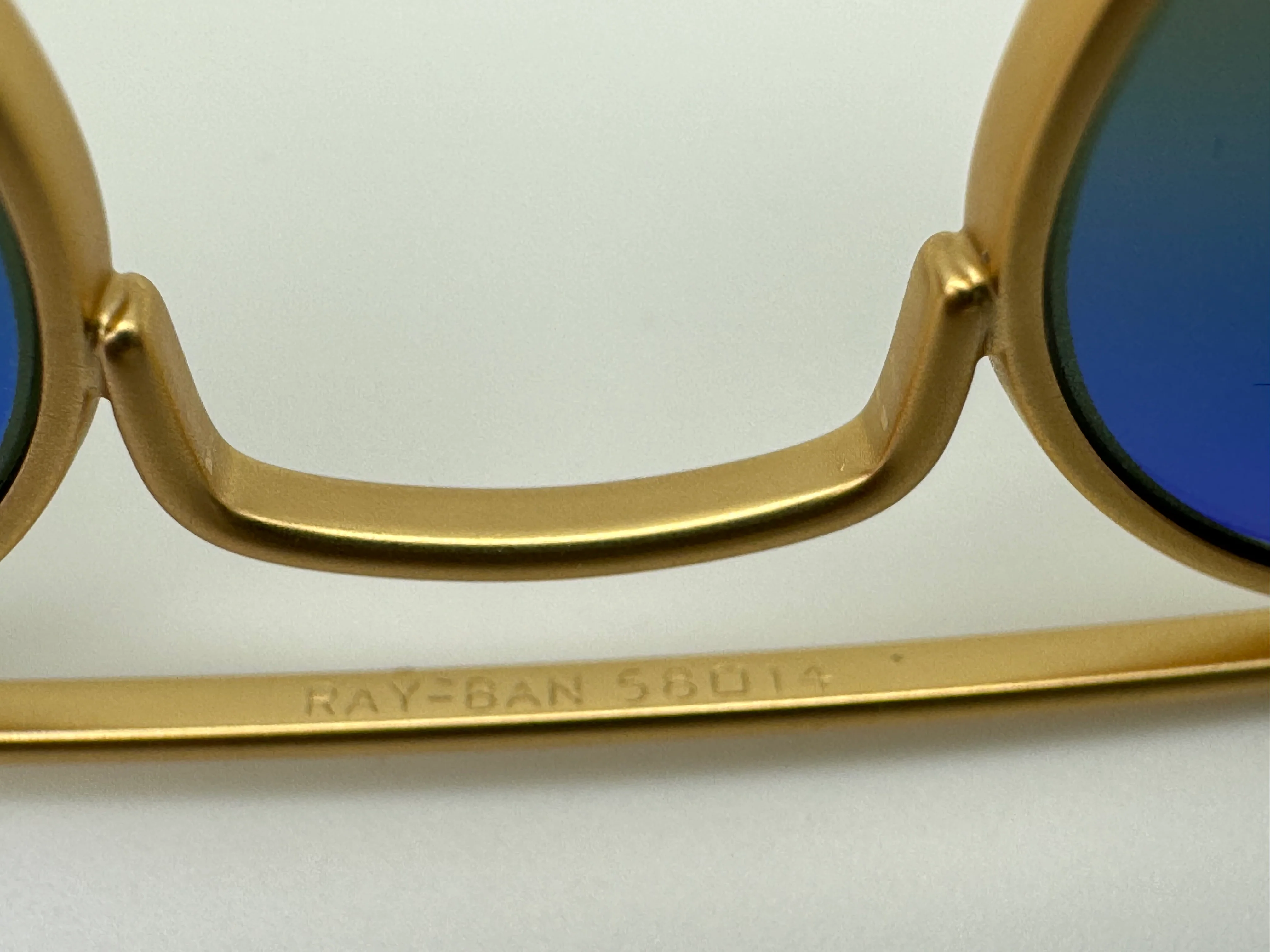 Ray Ban Aviator 58mm Flash Mirror Blue / Matte Gold RB 3025 112/17 Italy NEW - Image 7
