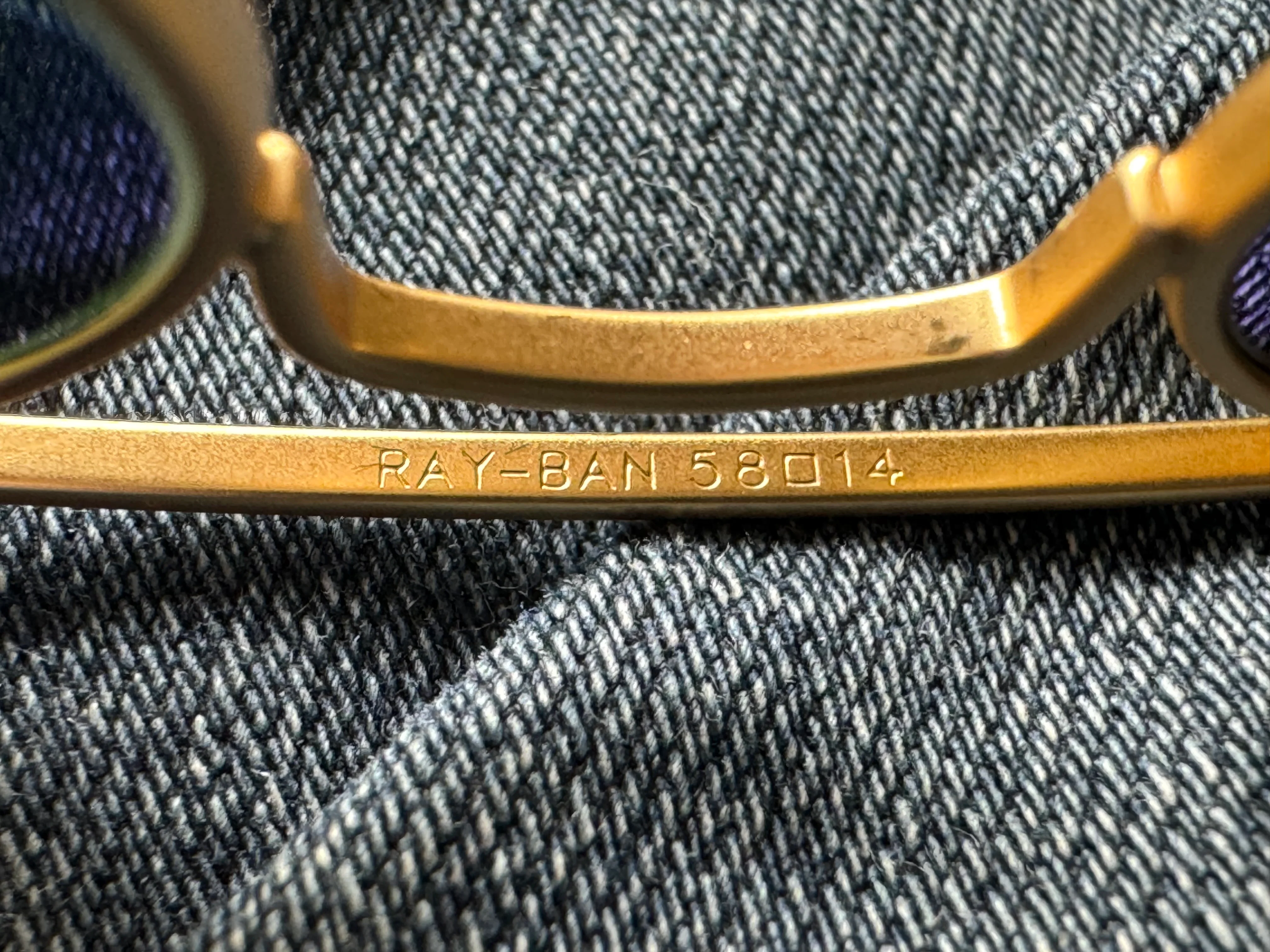 Ray Ban Aviator Flash 58mm RB 3025 Matte Gold Green Flash Italy NEW - Image 9