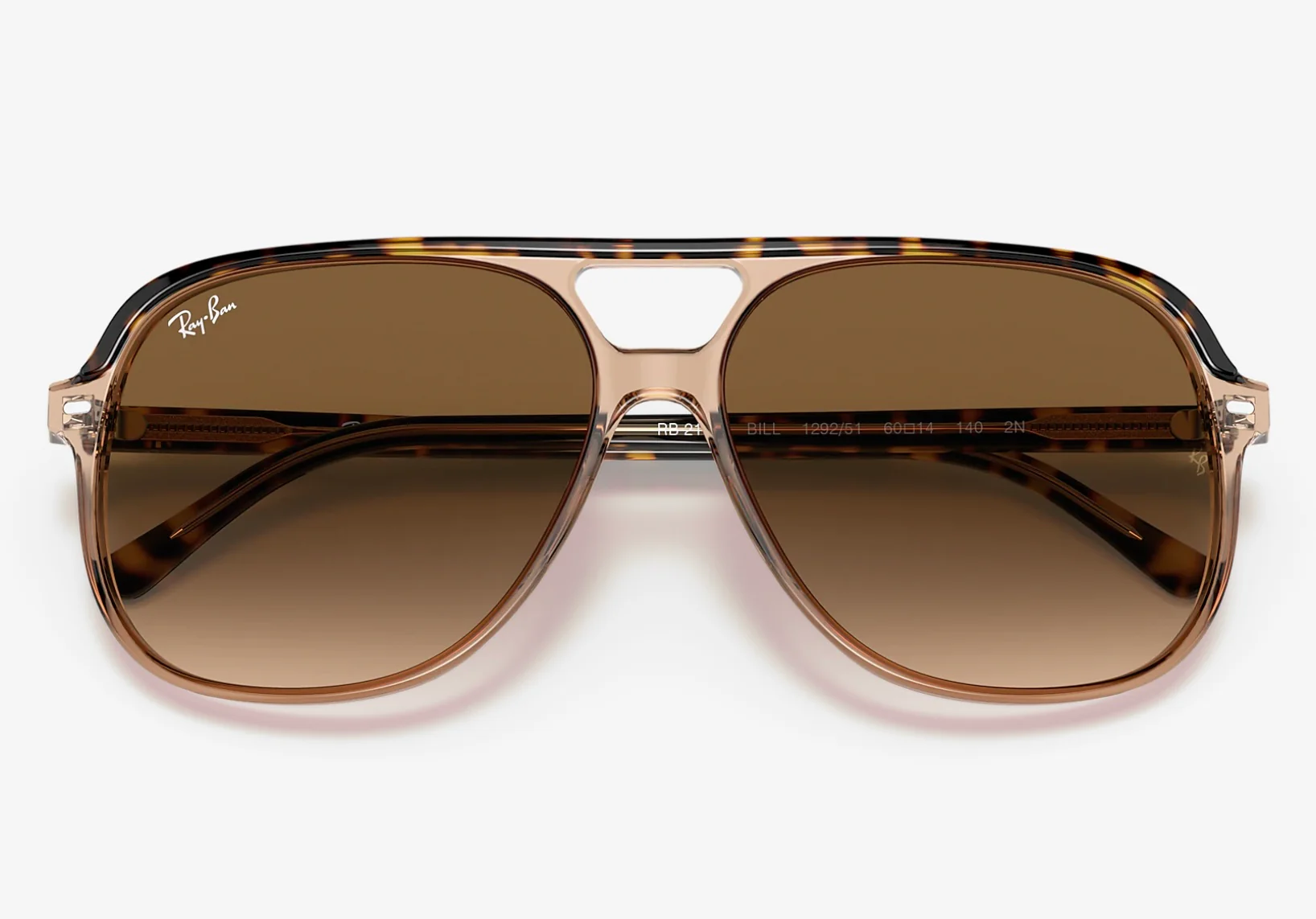 Ray Ban Bill 56mm Havana Transparent Brown/ Clear Gradient Brown 129251 Italy NEW - Image 3