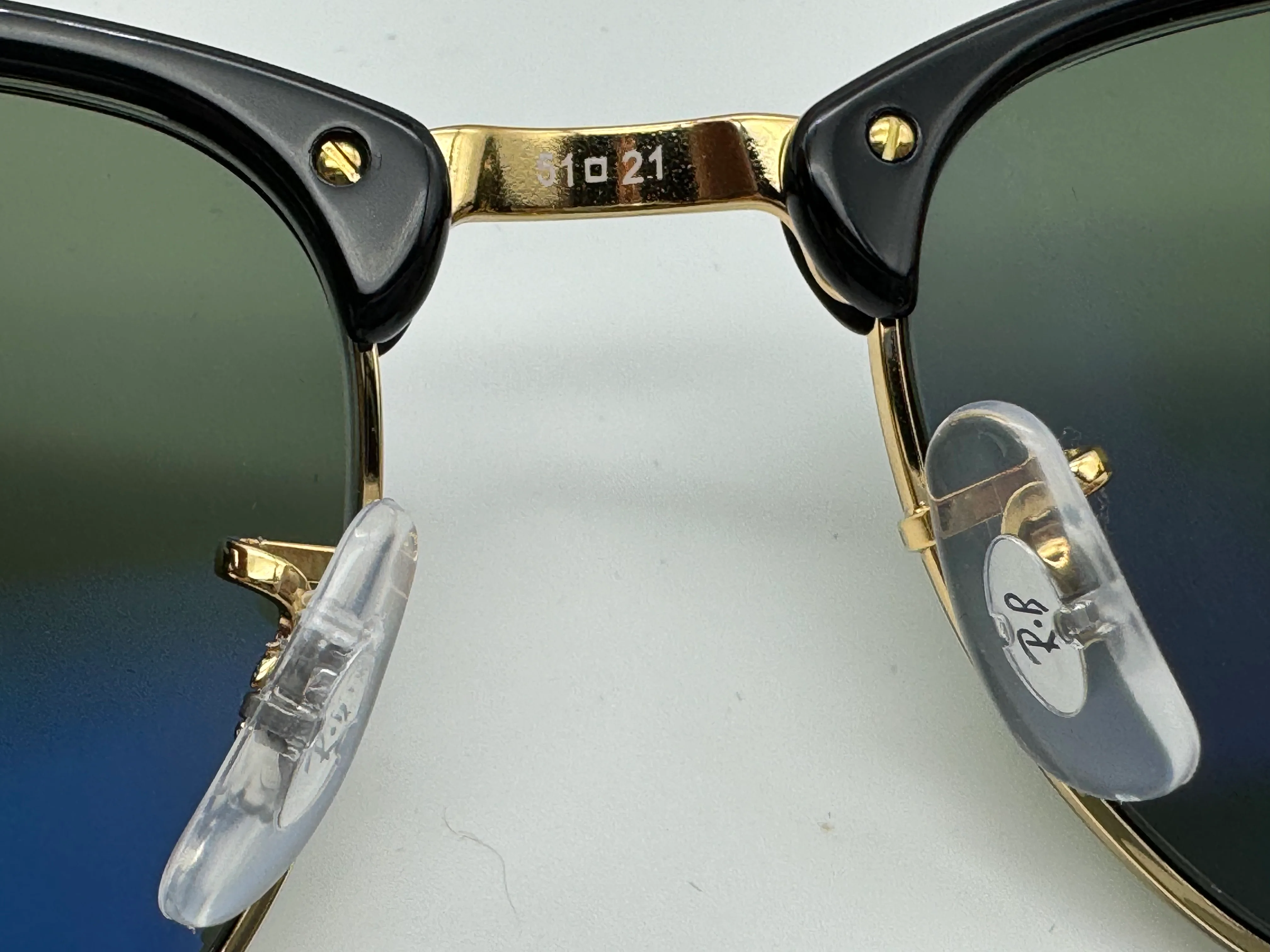 Ray-Ban Clubmaster 51mm Black Gold / G-15 Green Polarized Sunglasses RB3016 901/58 Italy NEW - Image 7