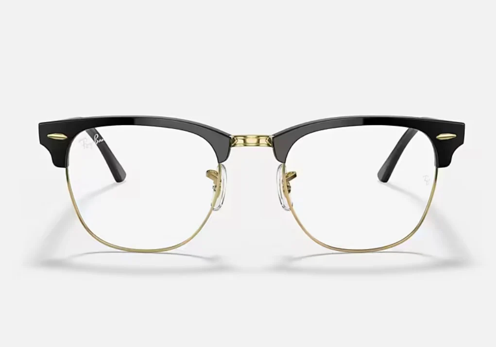 Ray Ban Clubmaster Blue Light Blocking Clear 51mm 7485 RB3016 Made in Italy