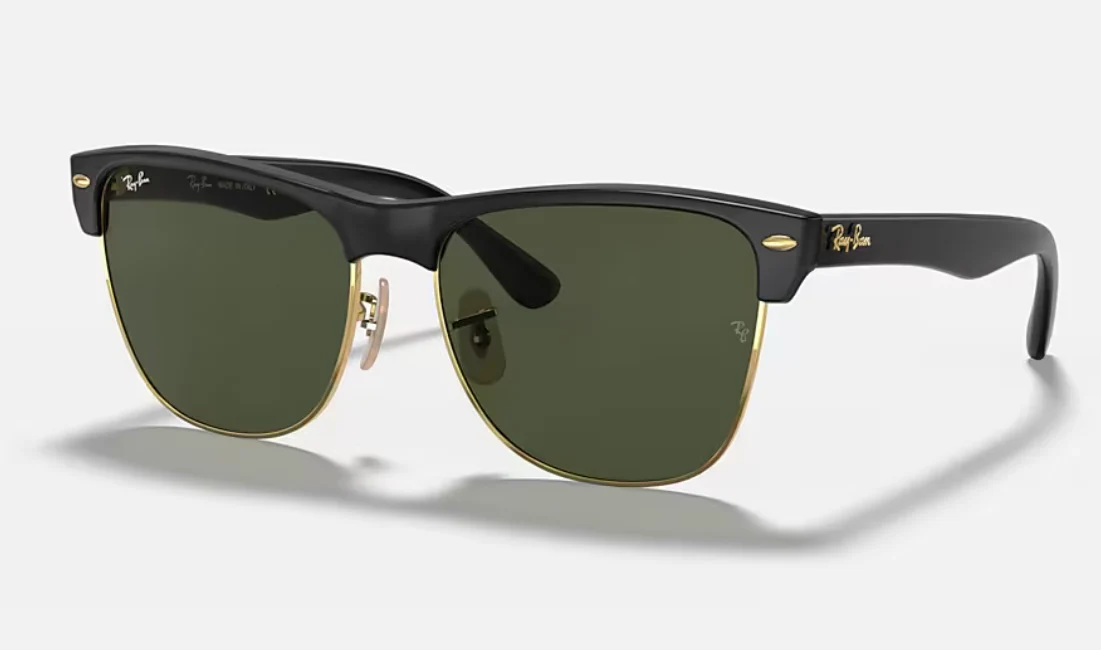 Ray-Ban Clubmaster Oversized 57mm RB 4175 Black / Gold G-15 877 Italy NEW - Image 2