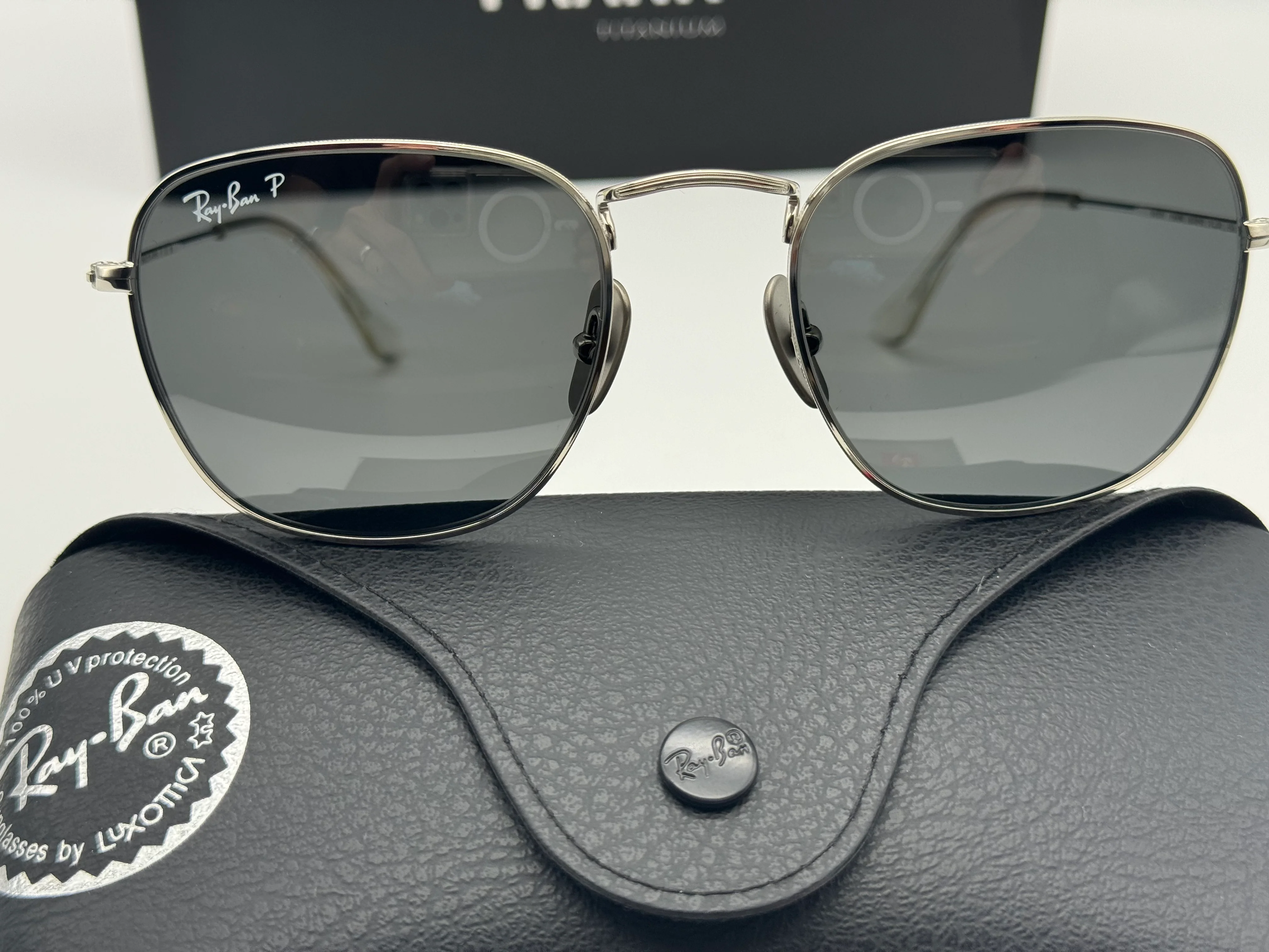 Ray-Ban Frank Titanium 51mm Silver / Black RB 8157 920948 Japan NEW - Image 6