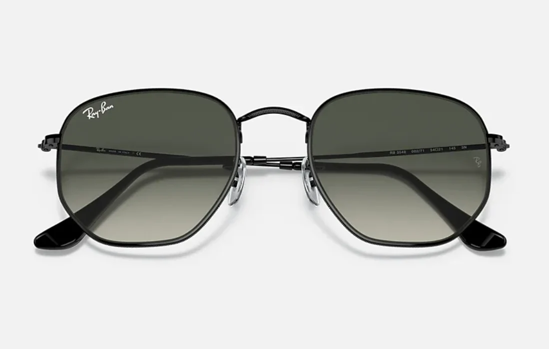 Ray-Ban HEXAGONAL 51mm RB3548 002/71 Black Gray Gradient NEW - Image 2