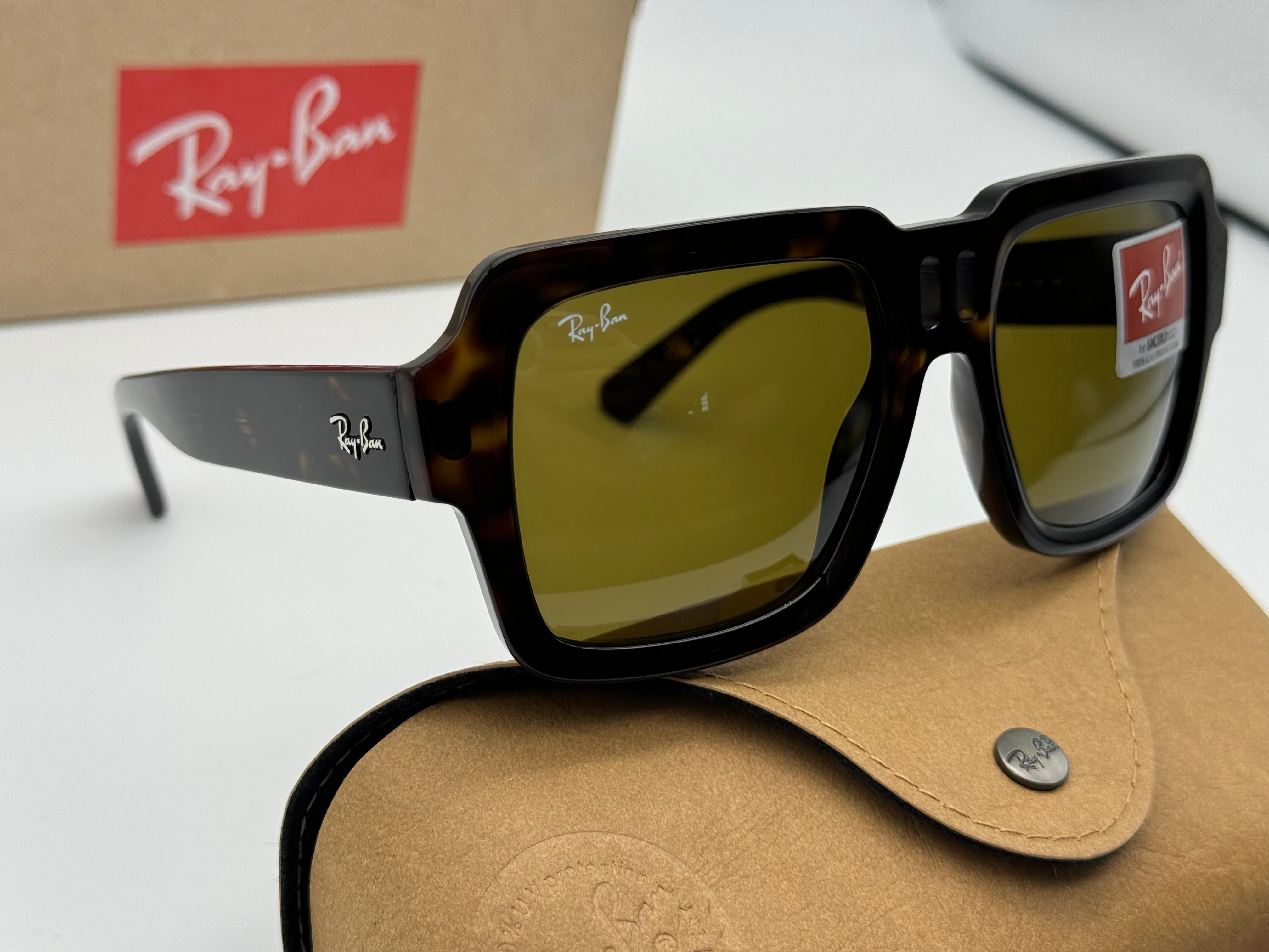 Ray-Ban Magellan 54mm RB 4408 Polished Havana / Dark Brown 1359/73 Bio Based NEW - Image 4