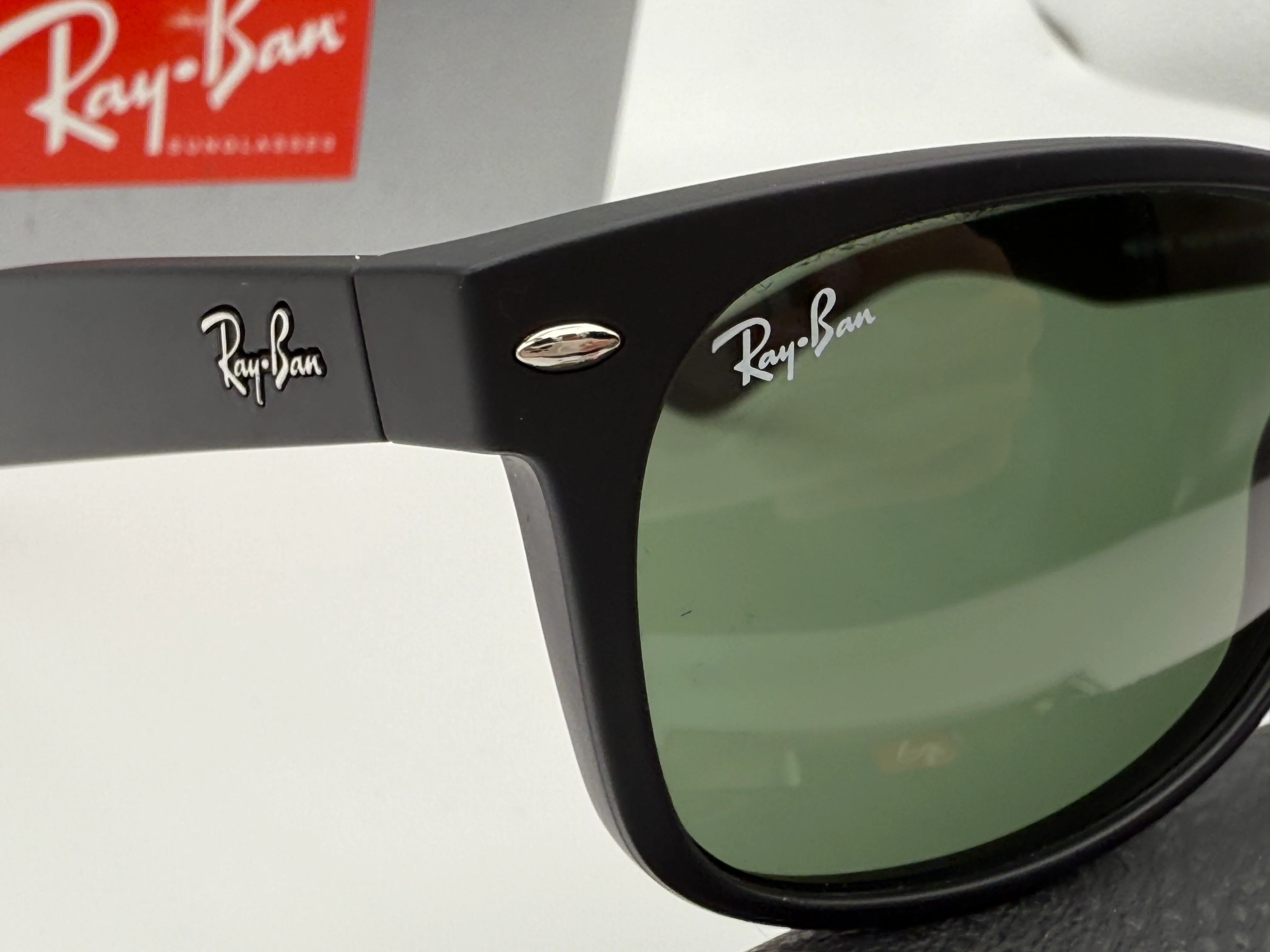 Ray-Ban New Wayfarer 55mm Matte Black / G 15 Lens RB 2132 622 Italy NEW - Image 6