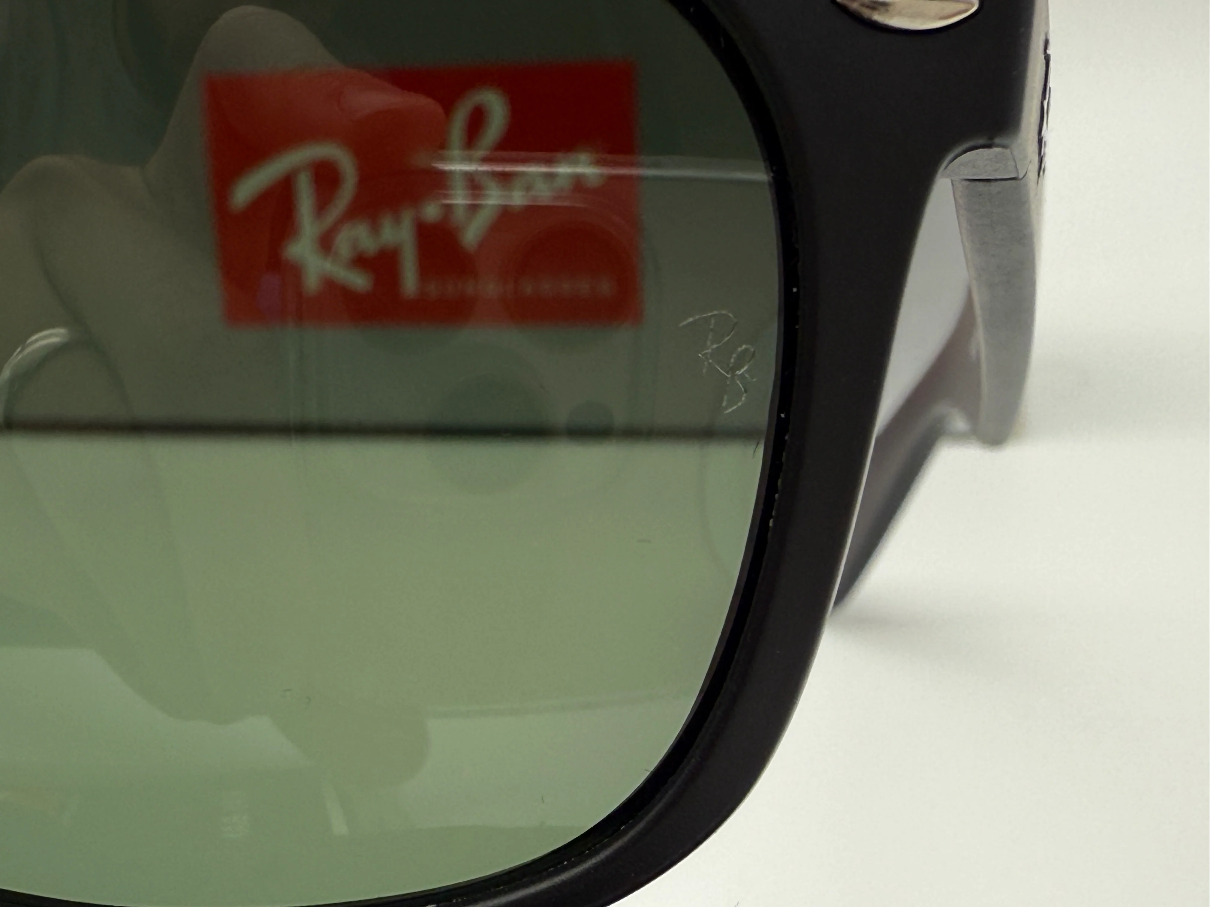 Ray-Ban New Wayfarer 55mm Matte Black / G 15 Lens RB 2132 622 Italy NEW - Image 7