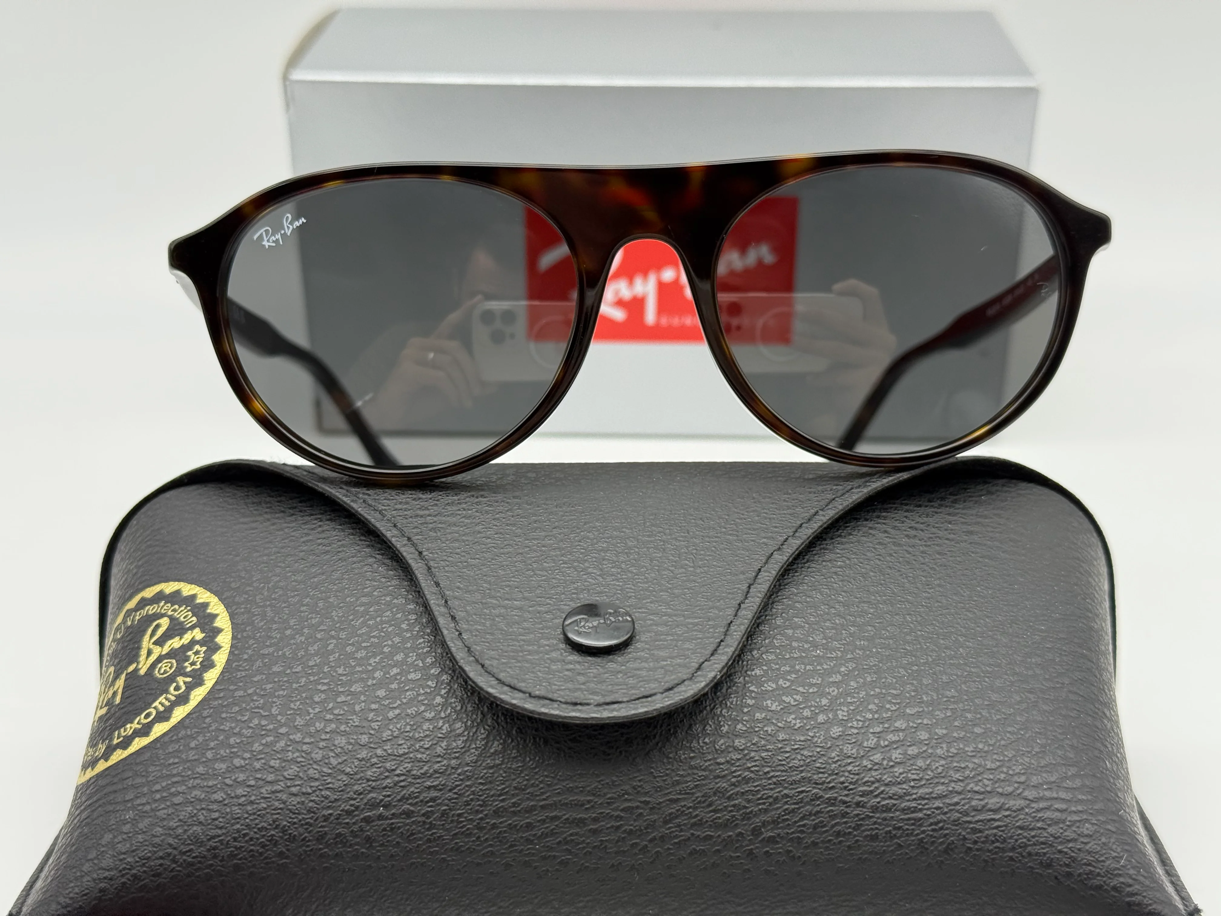 Ray-Ban RB 2215 Havana / Dark Gray Glass Lens 902 / B1 NEW - Image 4