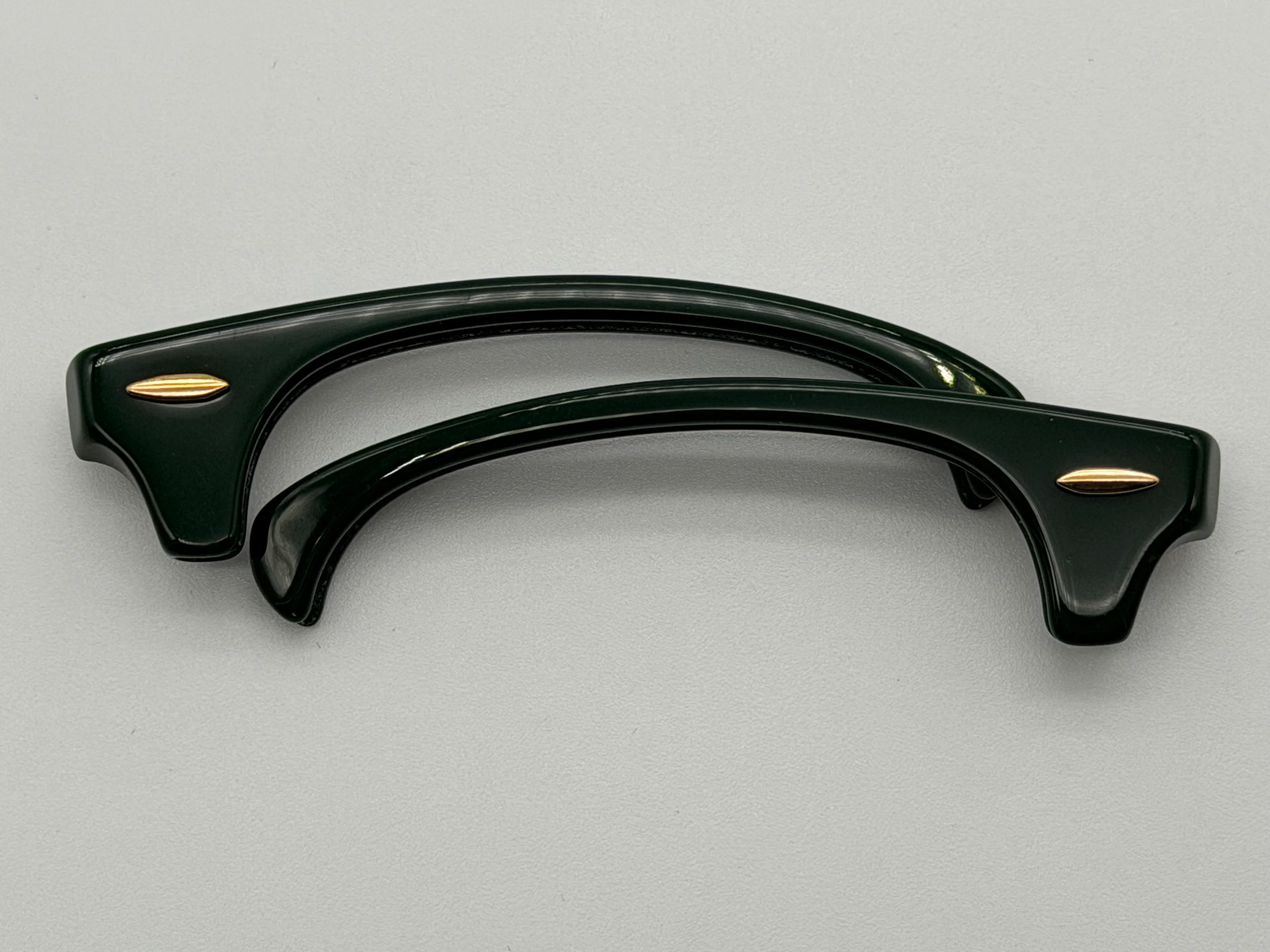 Ray-Ban RB 3016 Clubmaster Green / Gold Front Plastic Browbar Size 51-21mm OEM - Image 2