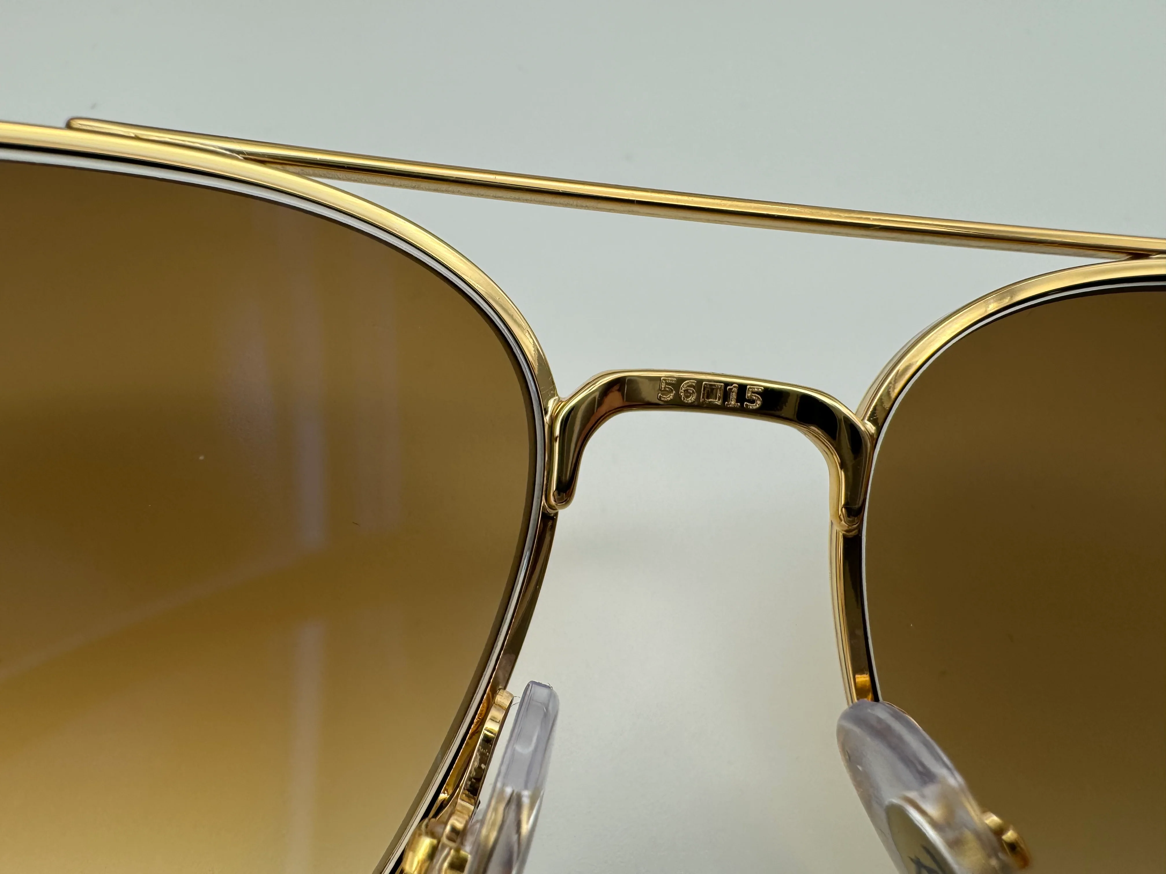 Ray-Ban RB 3683 56mm Gold / Clear Gradient Brown 001 /51 Italy NEW Small Factory defect - Image 10