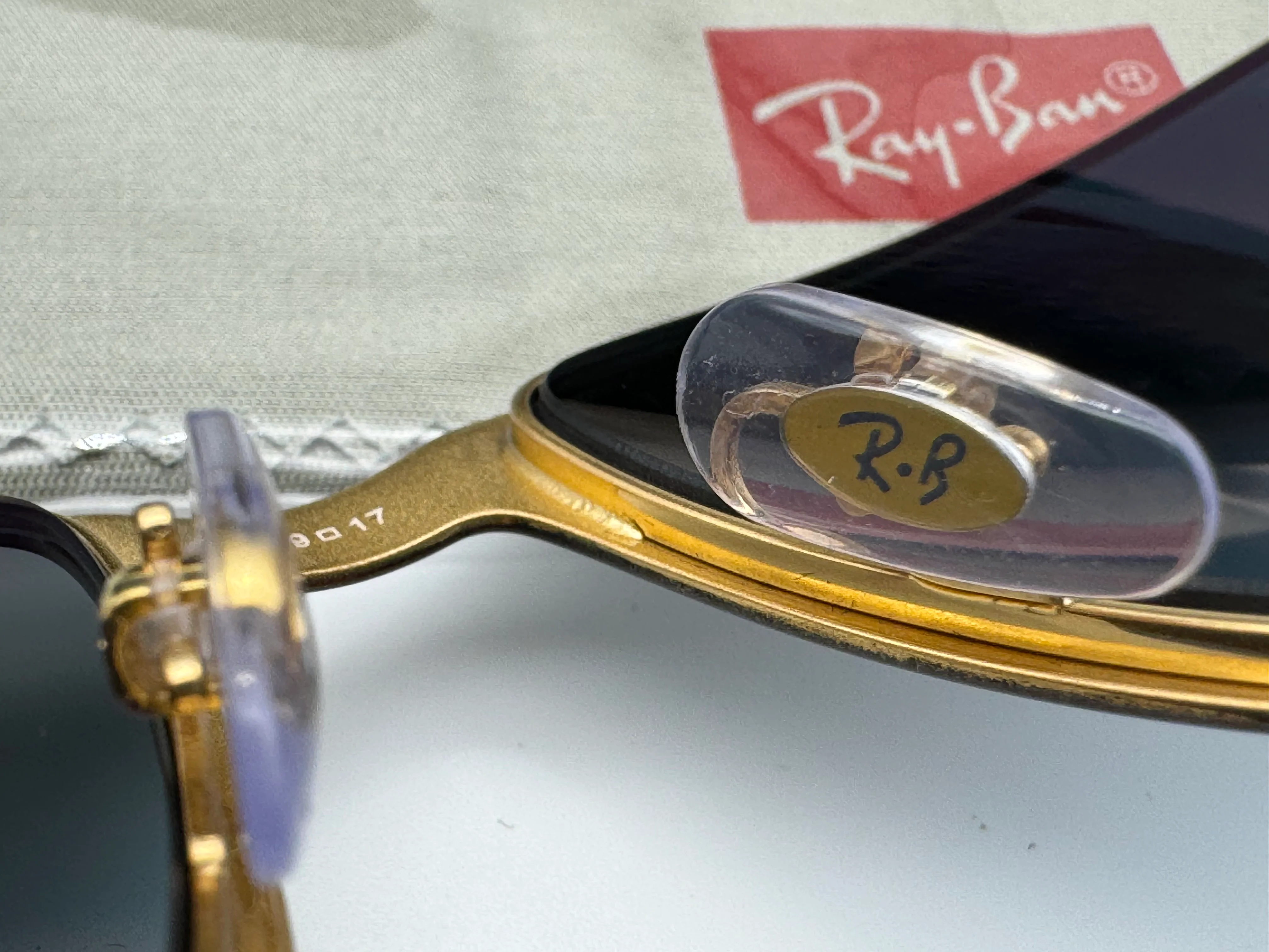 Ray-Ban RB 3721 Chromance 59mm Polished Black On Gold / Blue Gold Mirror 187 / J0 NEW - Image 7