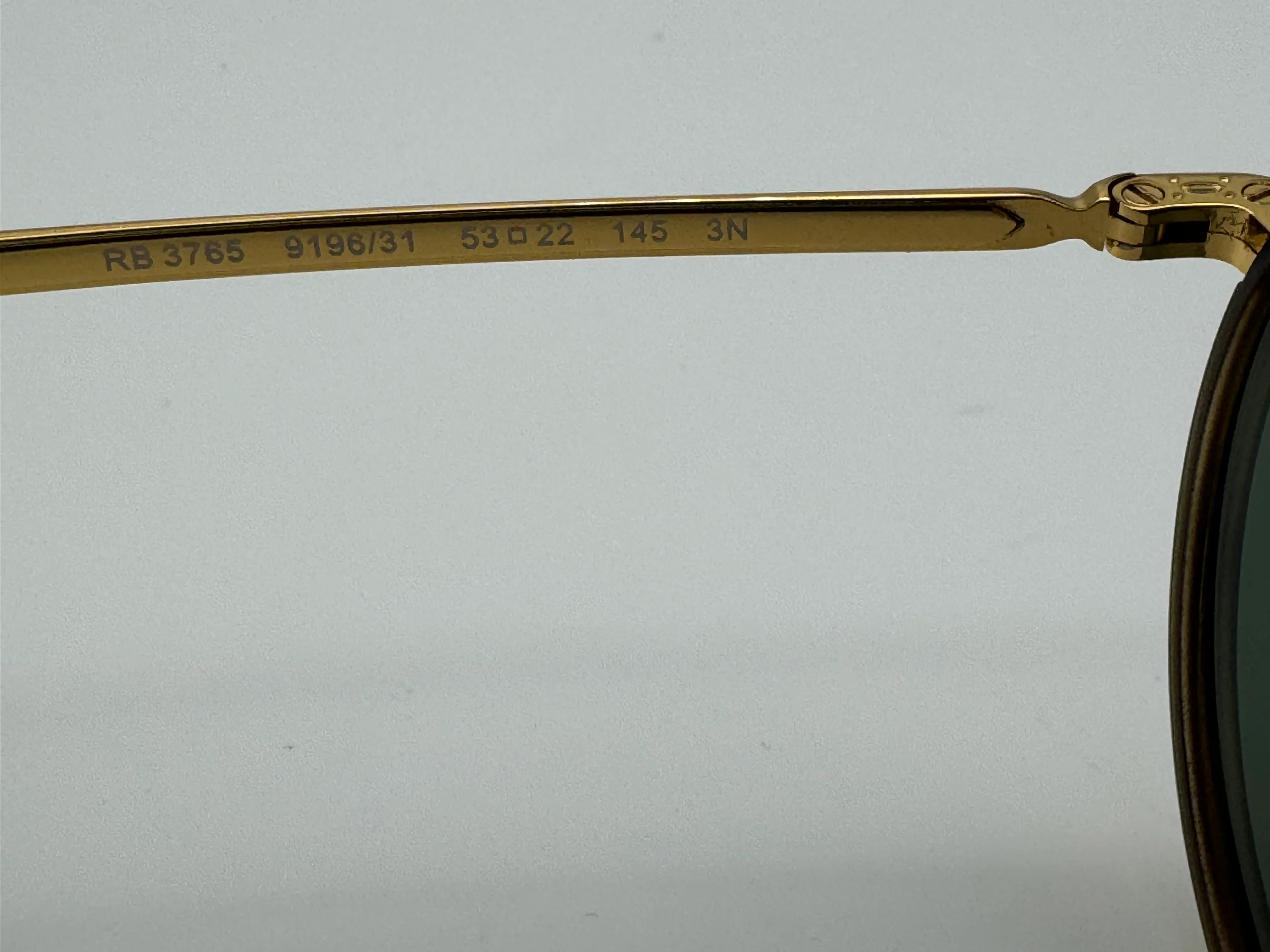 Ray-Ban RB 3765 53mm Legend Gold / G15 919631 Preowned - Image 4