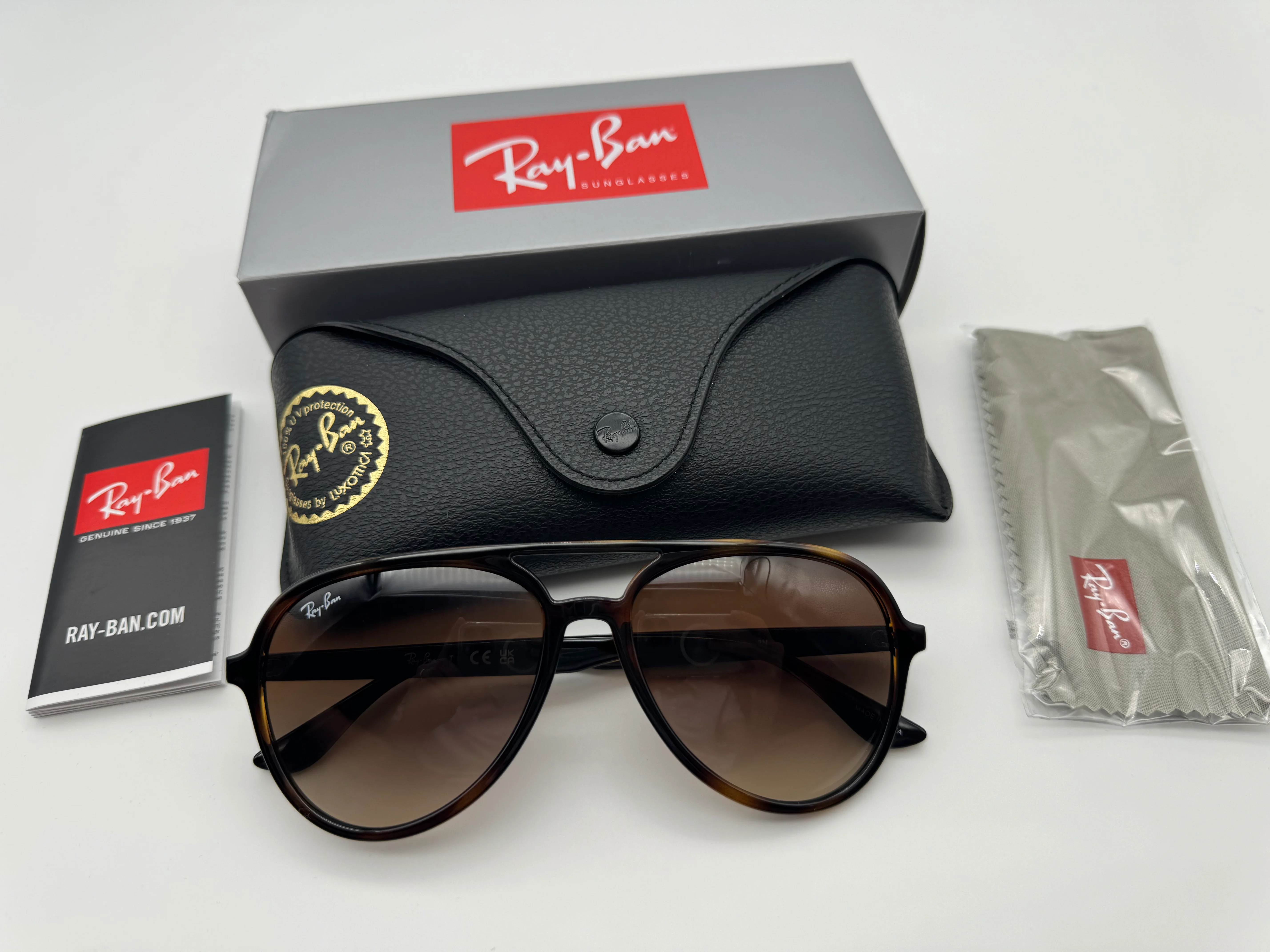 Ray Ban RB 4376 57mm Aviator Style Havana / Brown Gradient 710 /13 NEW - Image 3