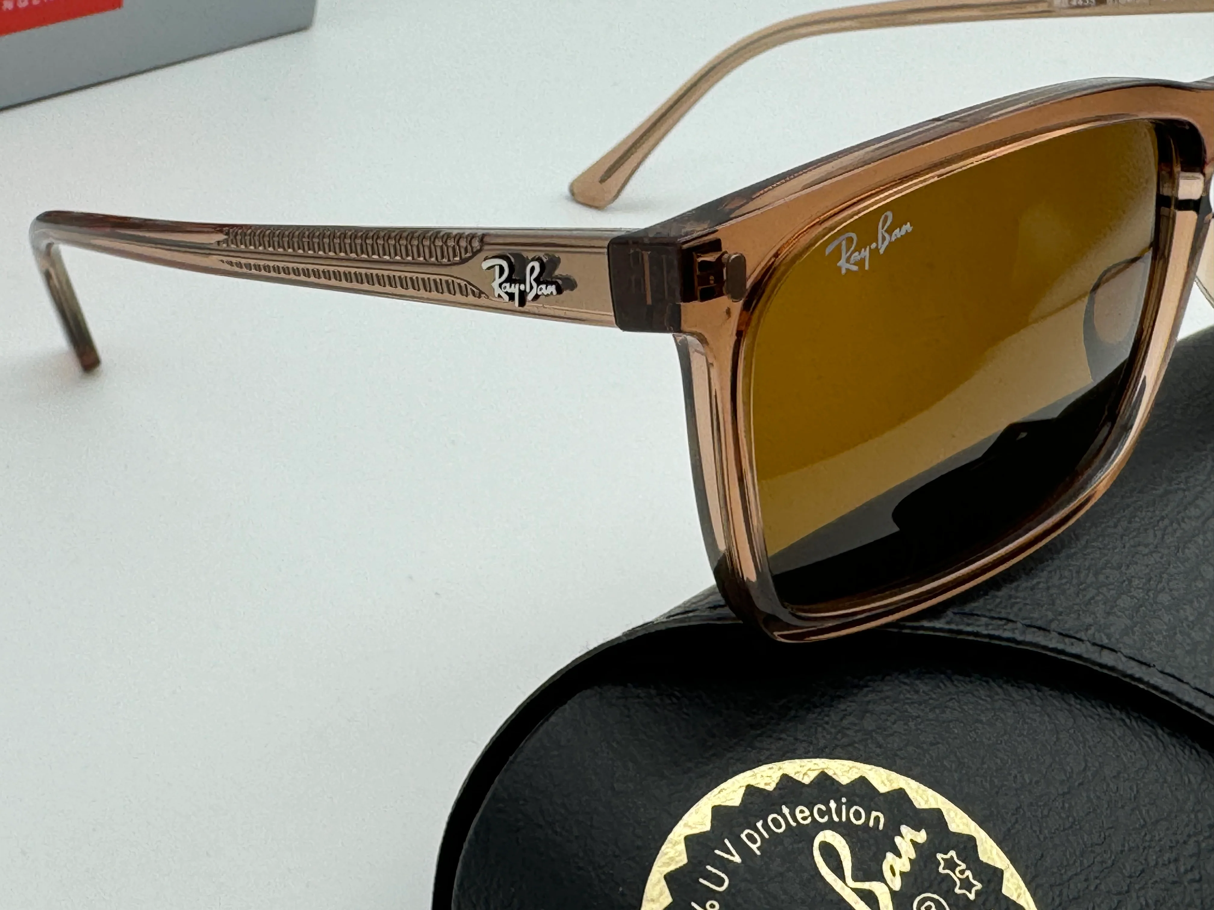 Ray-Ban RB 4435 59mm 6764 / 33 Polished Transparent Brown / Brown NEW - Image 3