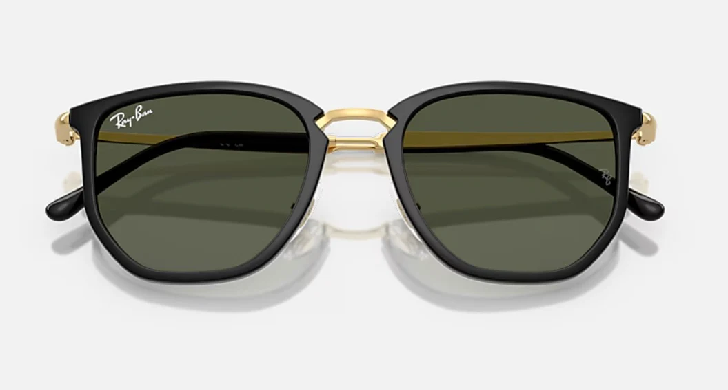 Ray-Ban RB 4451 53mm Black Gold / G 15 Glass Lens 630631 NEW - Image 3