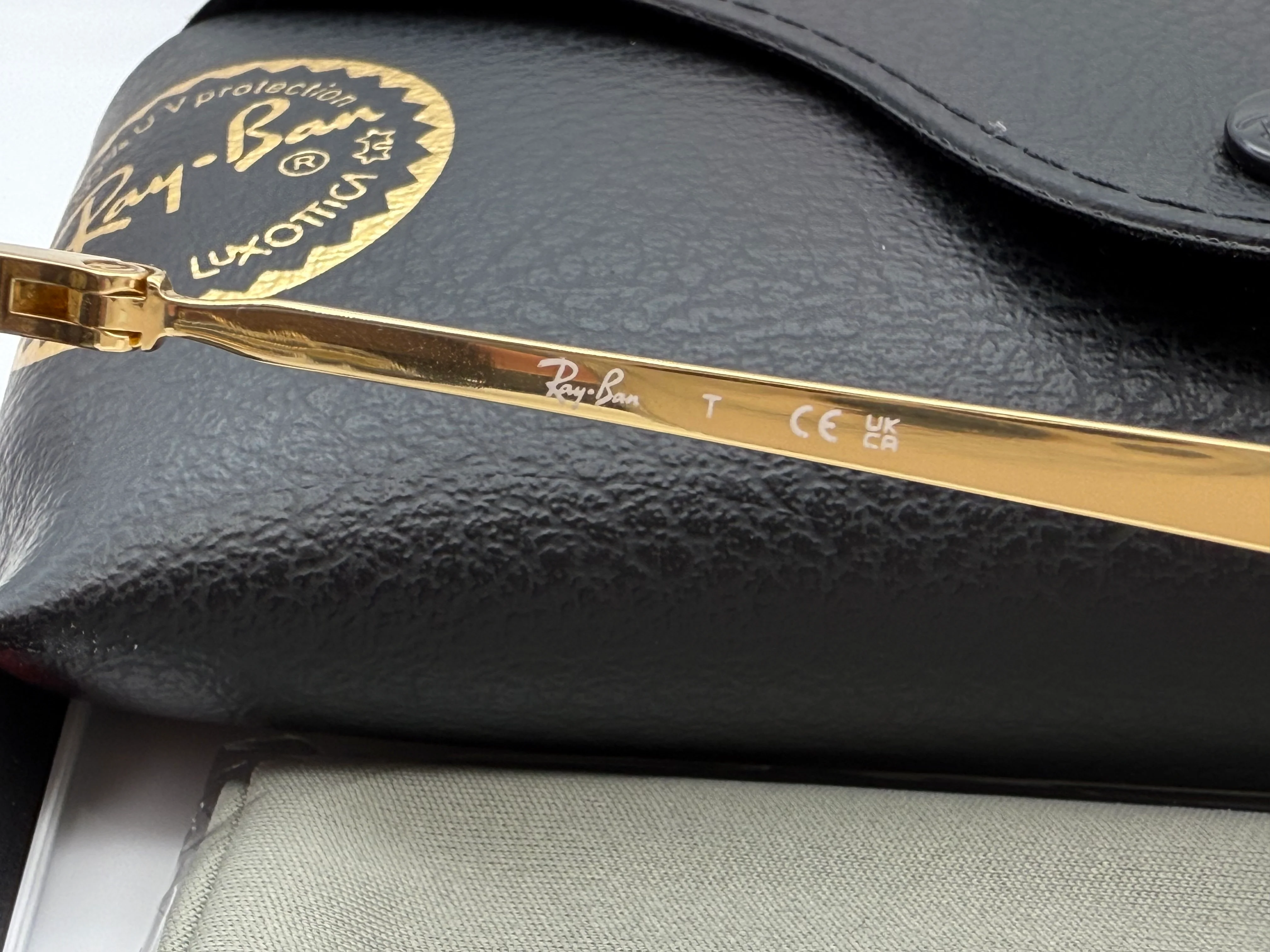 Ray-Ban RB 4451 53mm Black Gold / G 15 Glass Lens 630631 NEW - Image 9