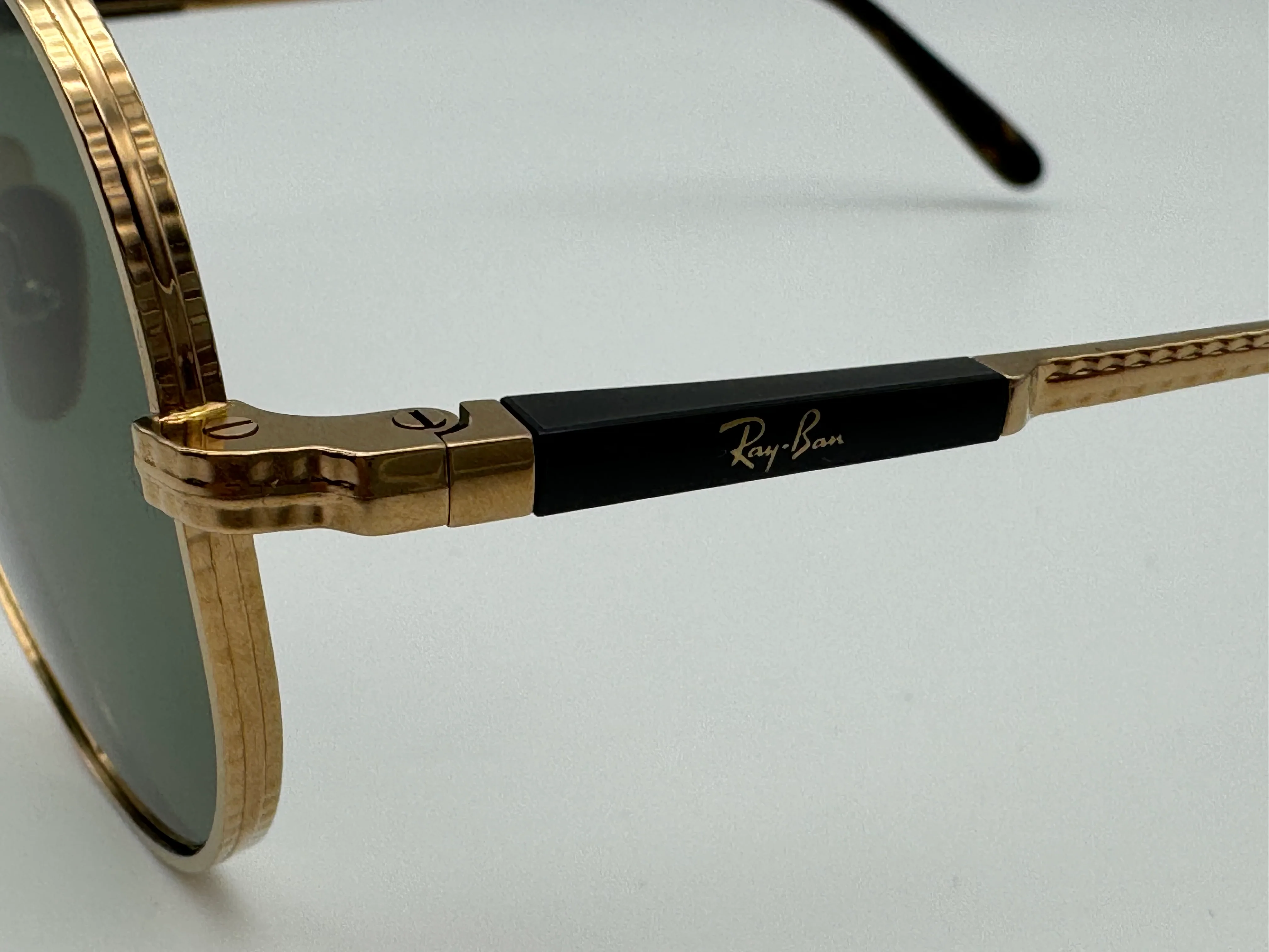 Ray Ban AVIATOR II 58mm TITANIUM RB 8225 Gold / Green 313852 Made in Japan Missing Box - Image 6