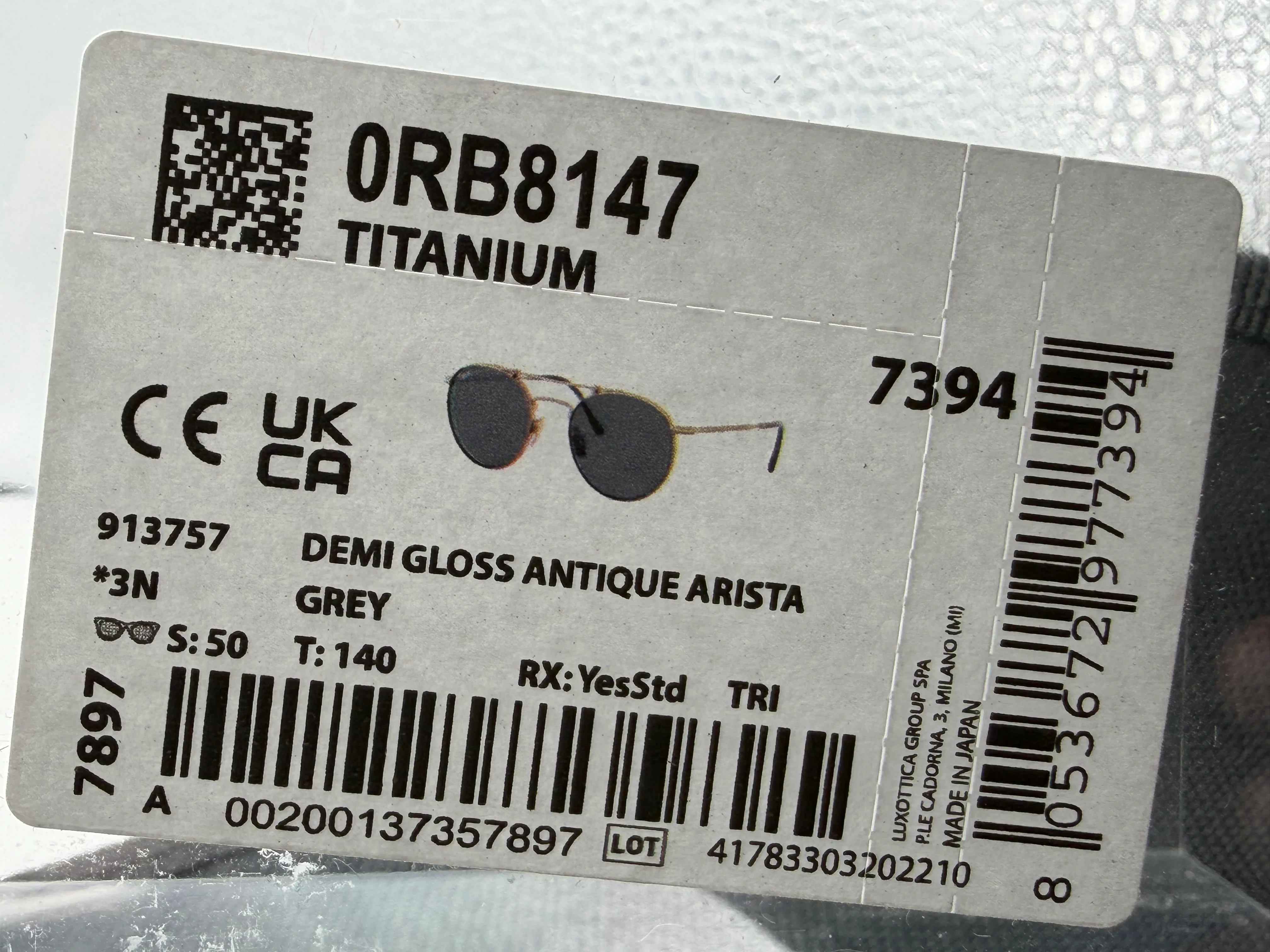 Ray-Ban Round Double Bridge Titanium 50mm Antique Gold / Gray RB 8147 913757 Japan NEW - Image 14