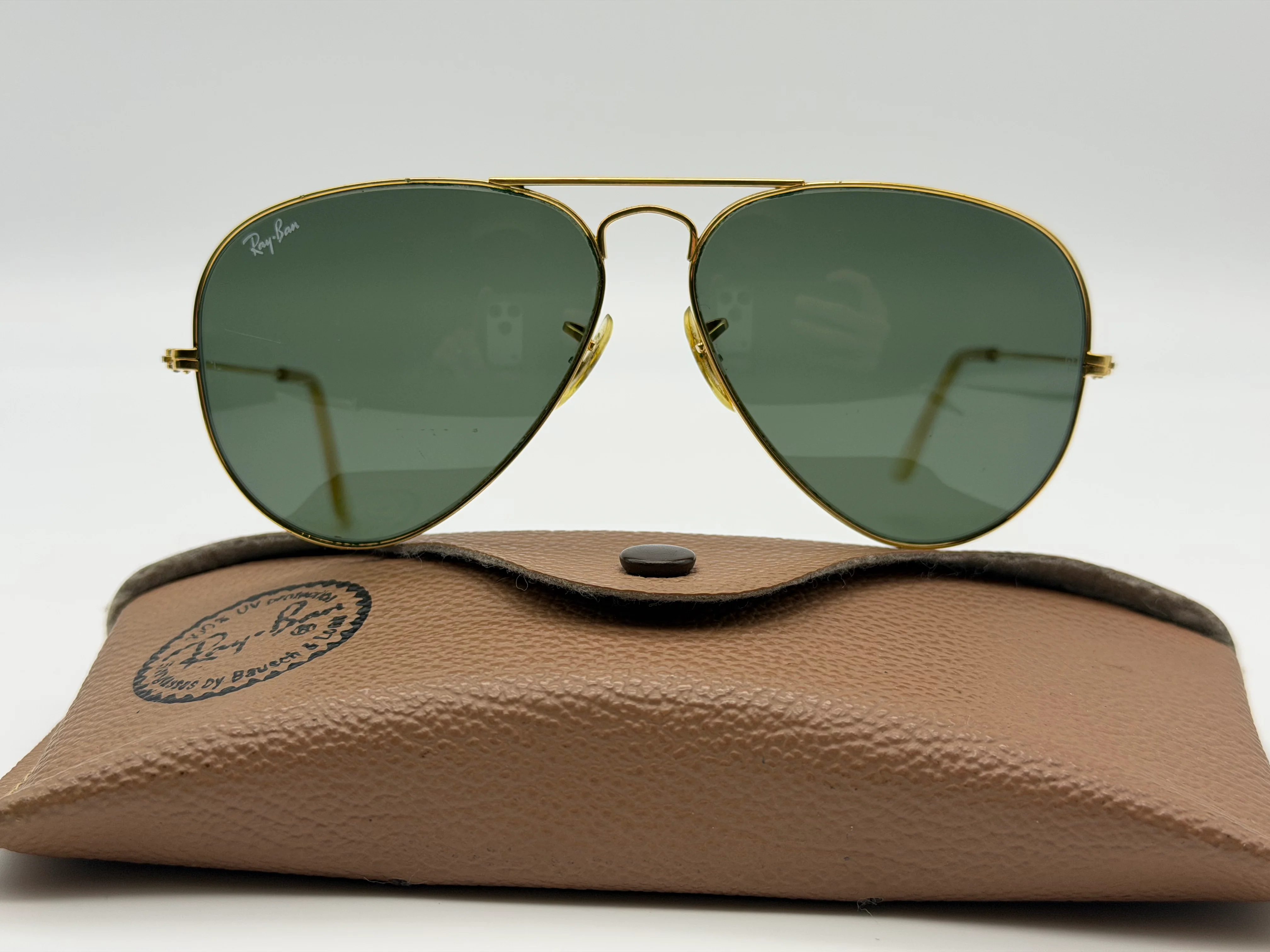 Ray-Ban Vintage Aviator B&L USA 58mm Gold G 15 none polar lens Preowend