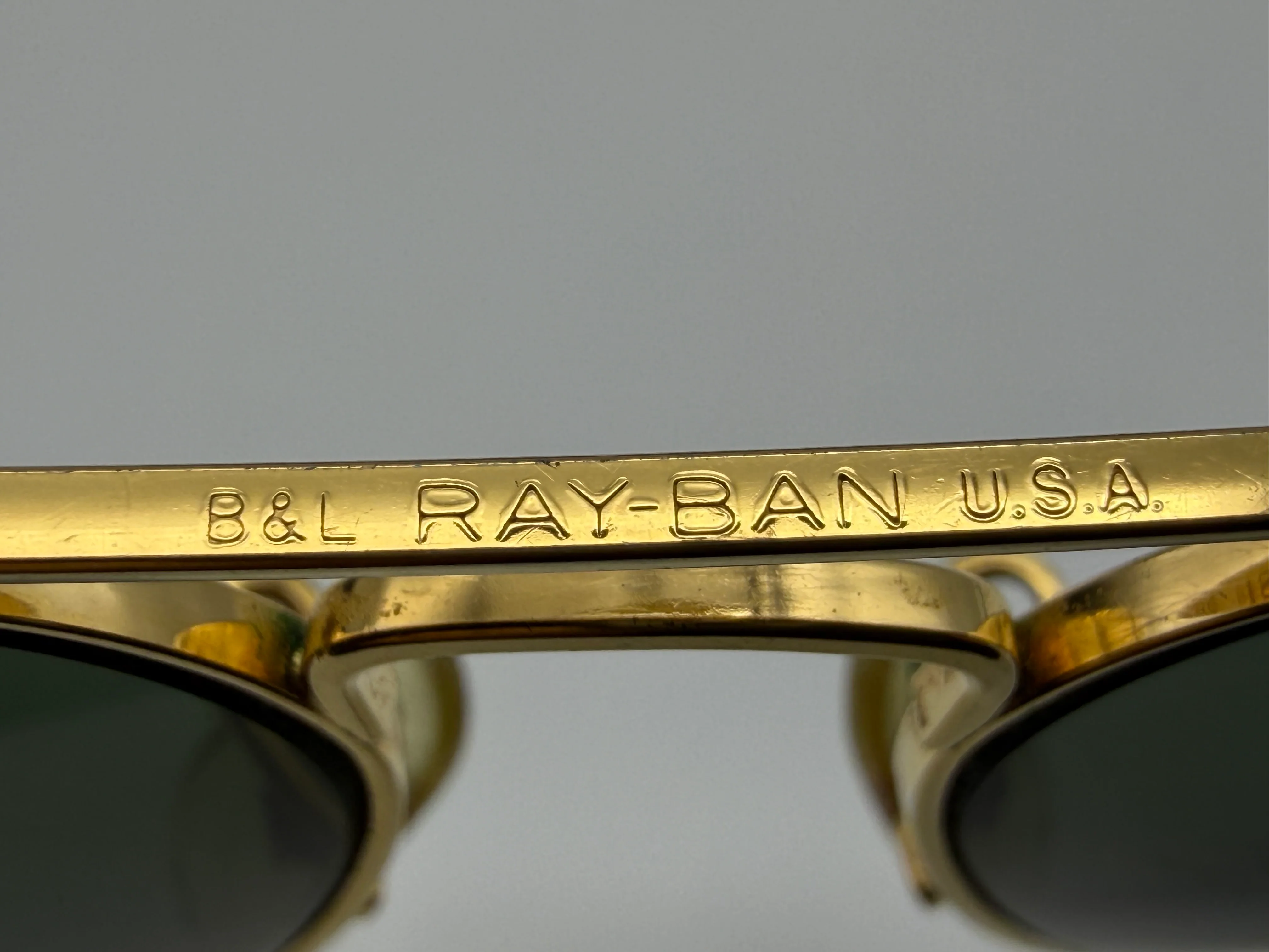 Ray-Ban Vintage Aviator B&L USA 58mm Gold G 15 none polar lens Preowend - Image 6