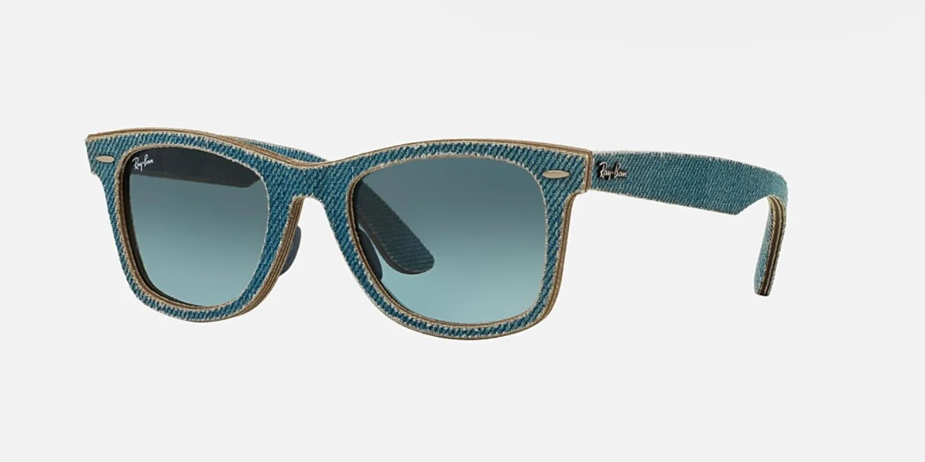Ray Ban Wayfarer 52mm Polished Light Blue Denim / Blue Gradient NEW - Image 2