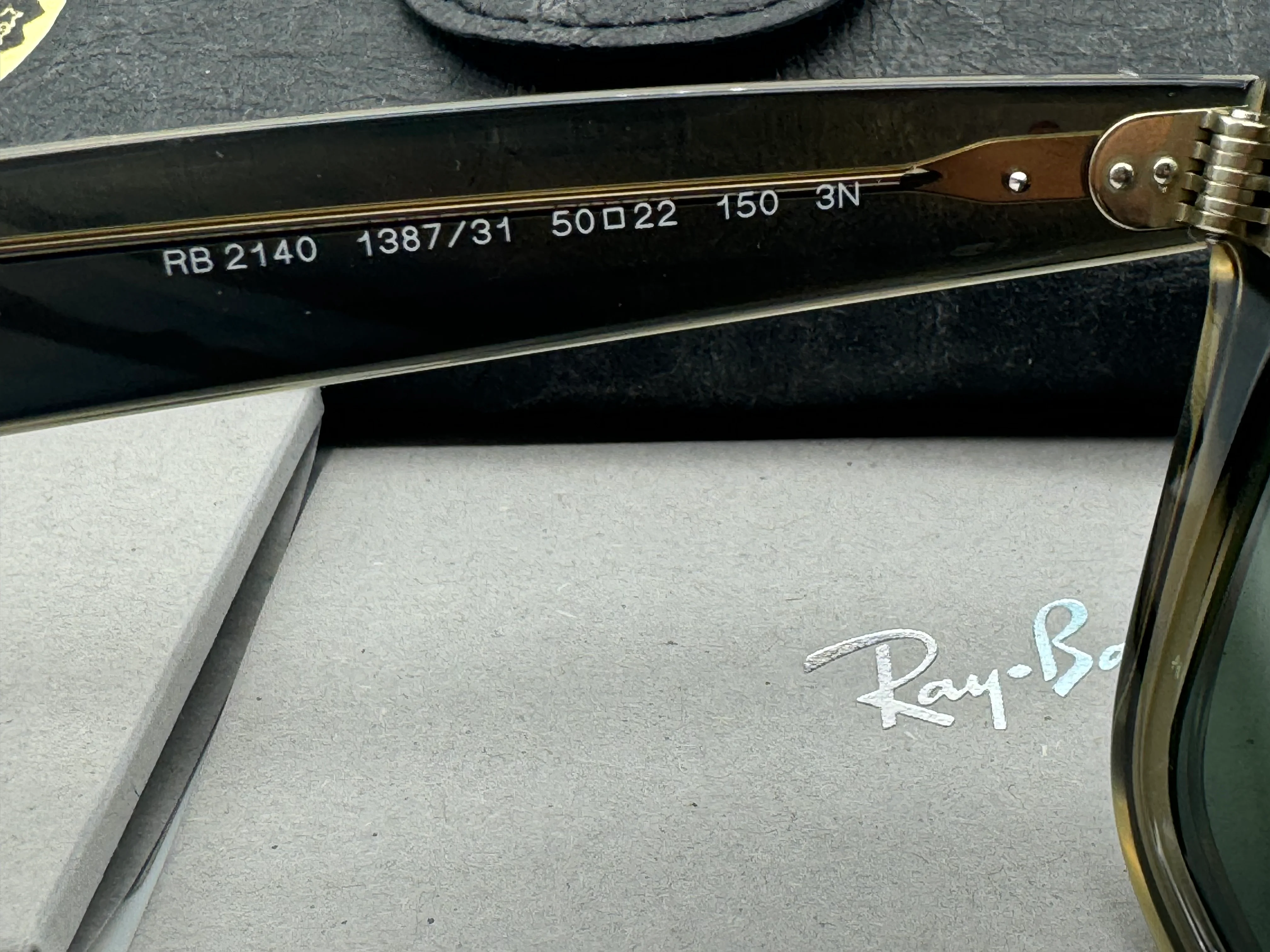 Ray-Ban Wayfarer Change Collection RB 2140 50mm Photo Stripped Gray / G 15 138731 Italy - Image 5