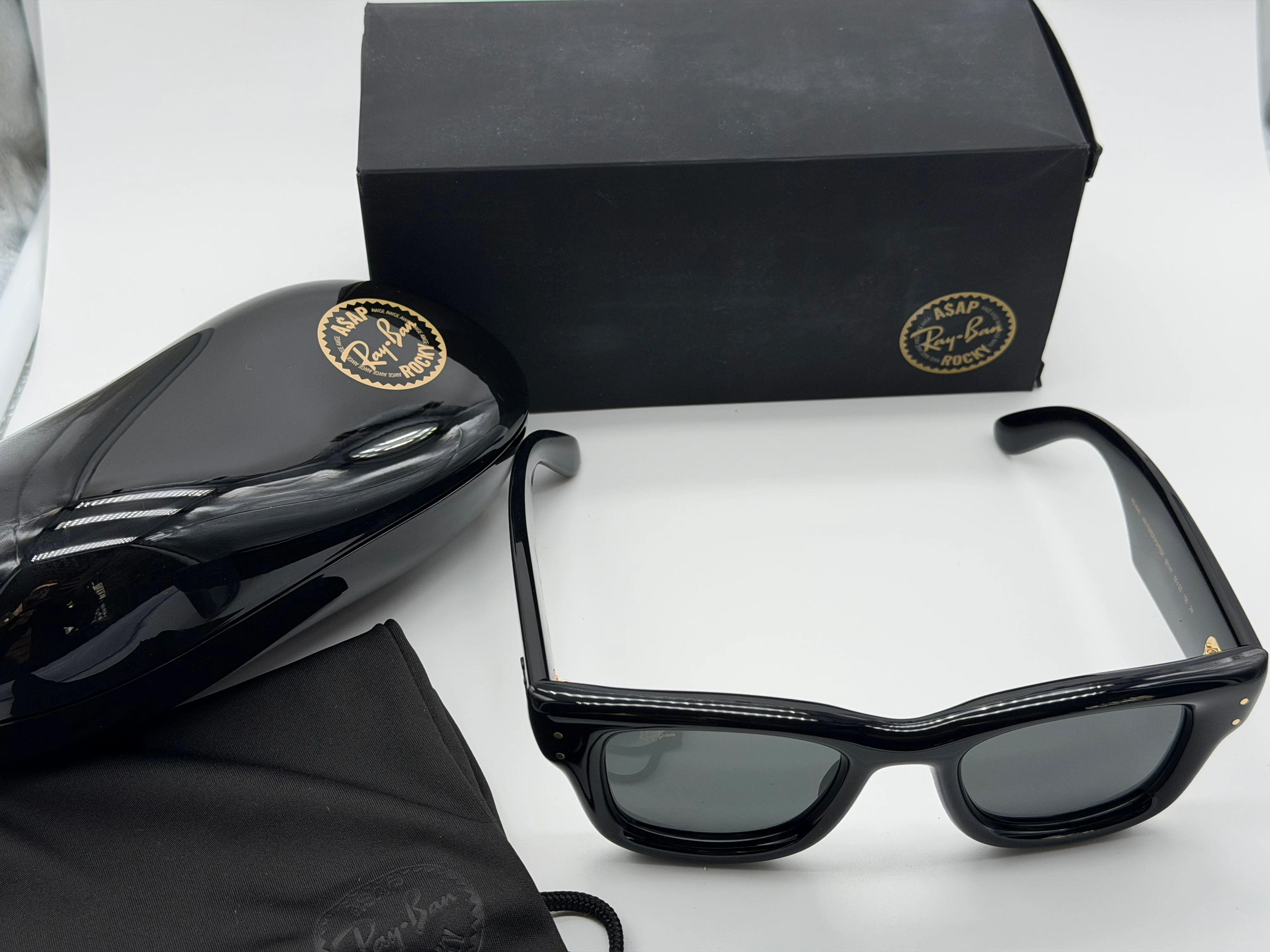 Ray-Ban Wayfarer Puffer ASAP Rocky 50mm Black / Ultra Black 601 / 87 NEW - Image 4