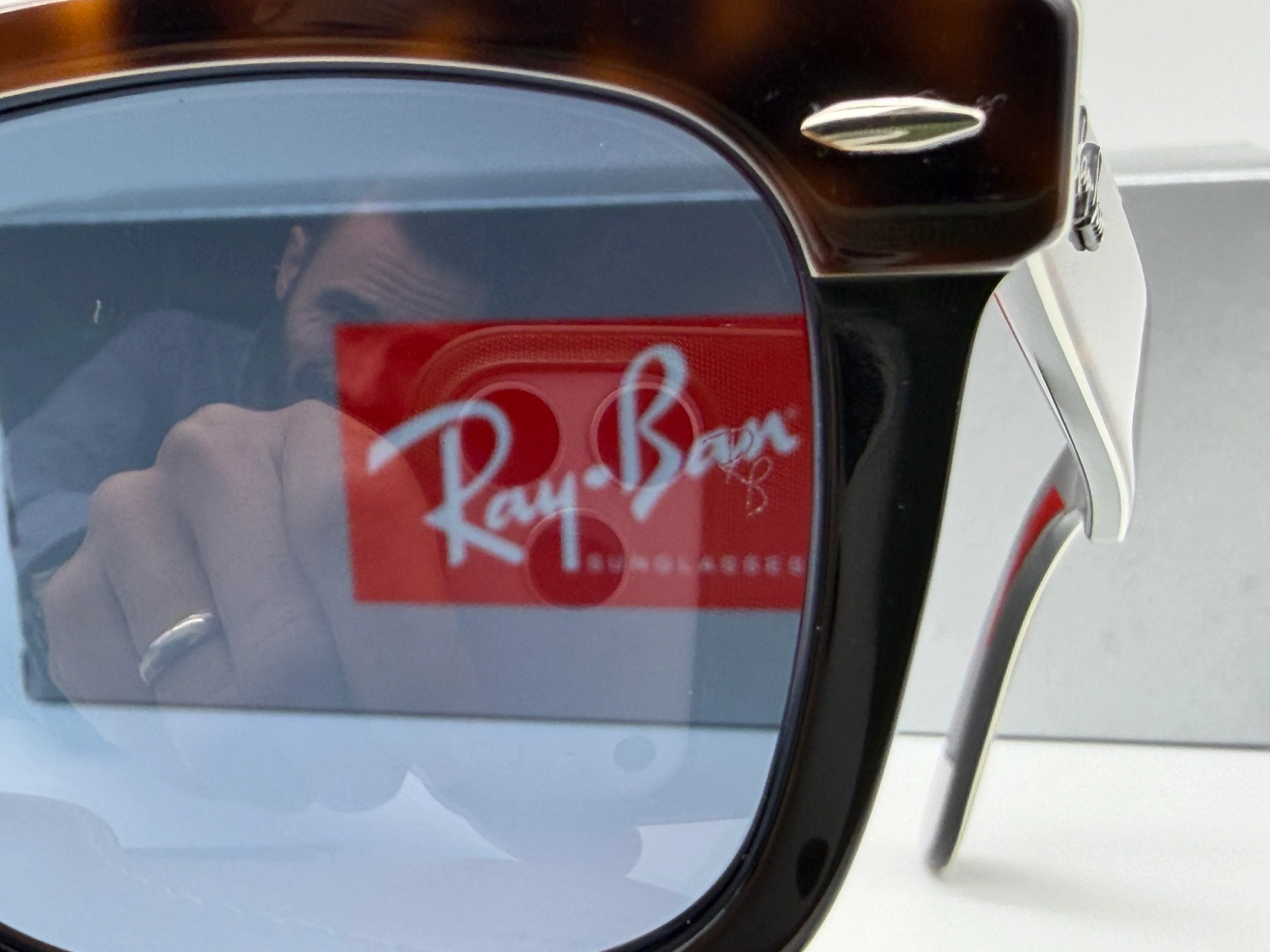 Ray-Ban Wayfarer Street Neat 50mm Polished Havana On Black / Blue Crystal RB 2240 1441 / R5 NEW - Image 6