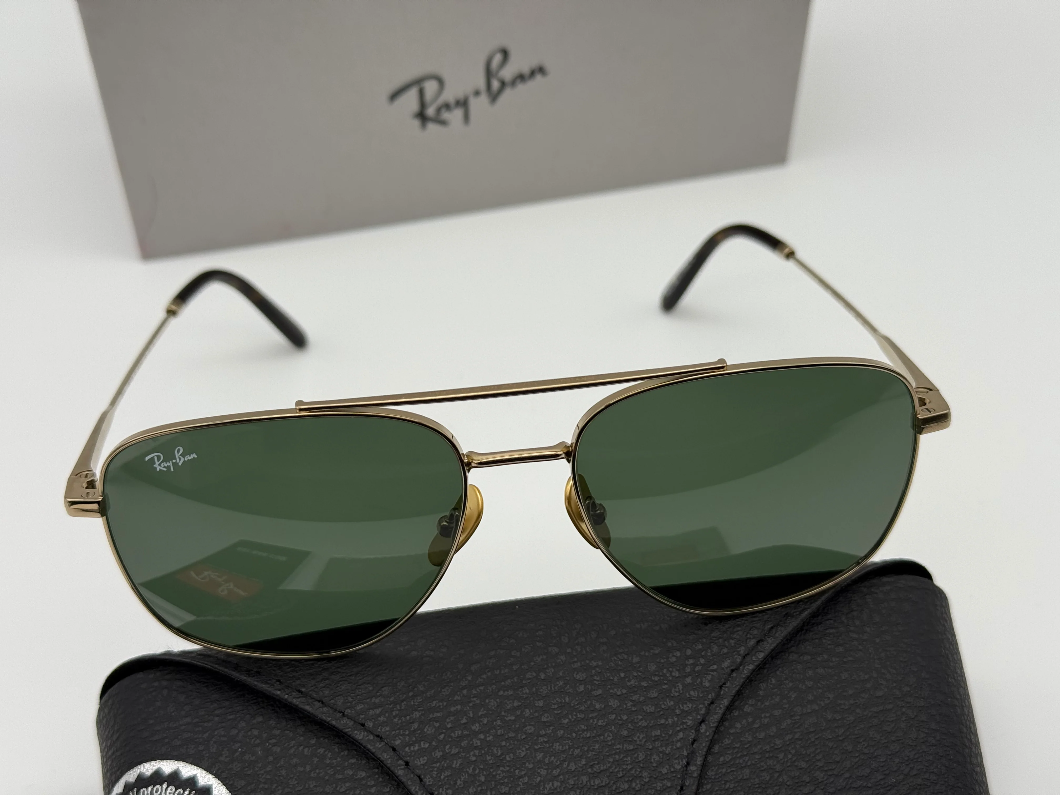 Ray-Ban William Titanium 59mm Gold / Green G 15 RB 8097 926531 Japan NEW - Image 14